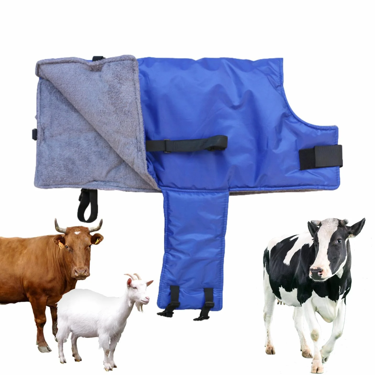 Coperta per vitelli, coperta per capra, coperta per polpaccio, coperta per polpacci, calda e antivento, per mantenere al caldo, protezione addominale, antivento