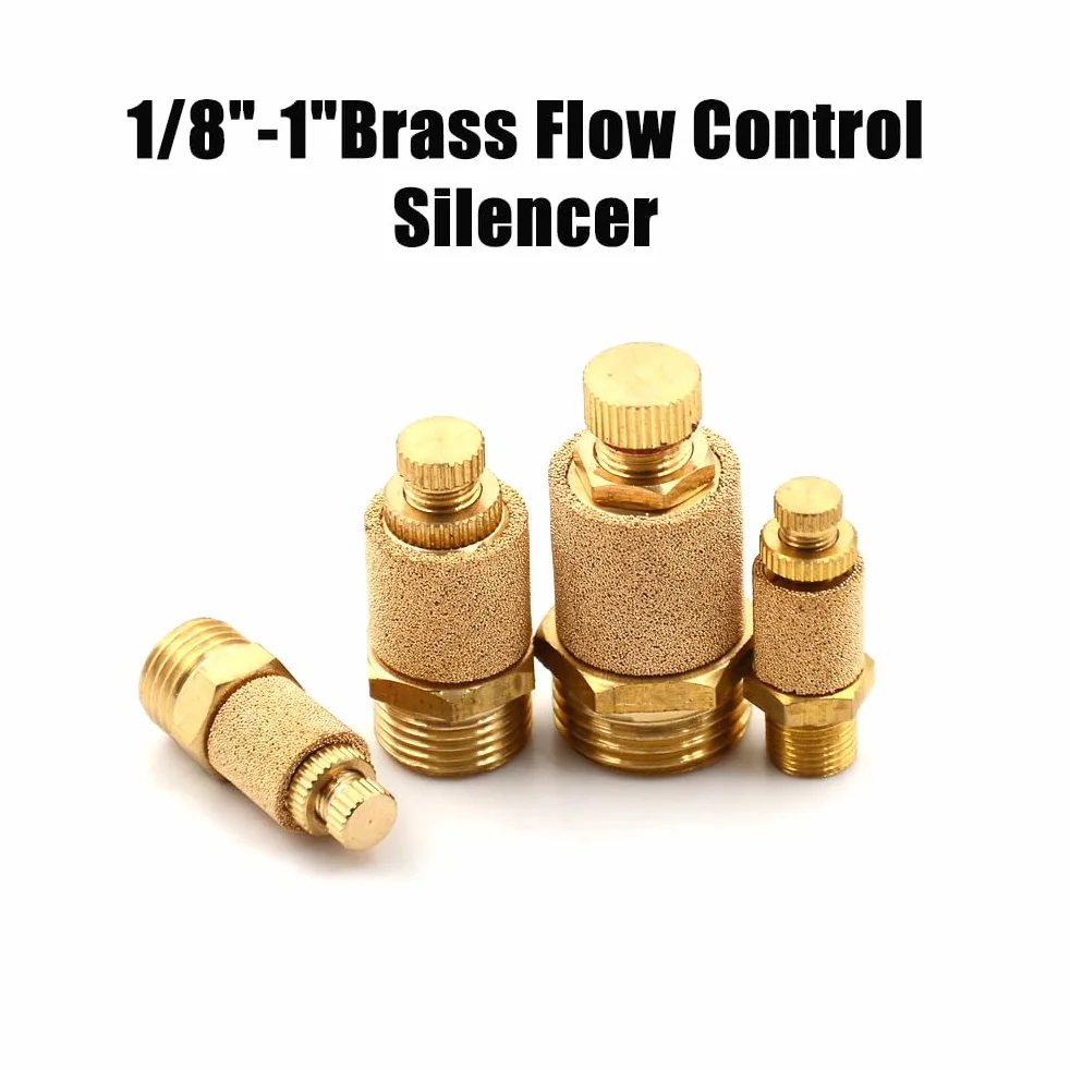 Silenziatore pneumatico filettatura esterna ottone filtro acustico 1/2" per utensili pneumatici