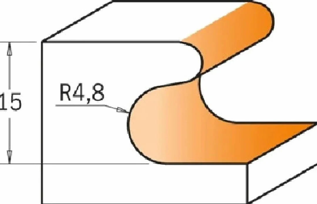 CMT ORANGE TOOLS 955.605.11 Fresa X Maniglie HW Z2 S=12 D=29x20x60 R2.3/R4.8 DX