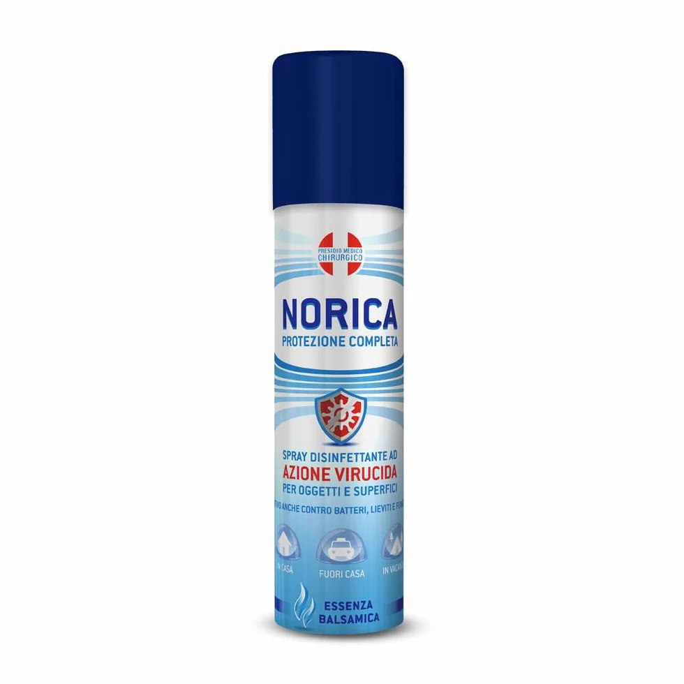 Norica Spray Disinfettante Igienizzante Tessuti e Oggetti 300 ml Protezione Completa