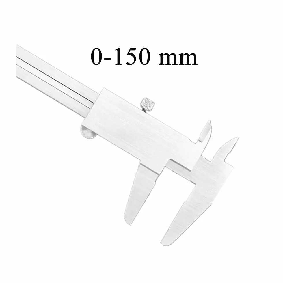 Calibro Analogico Vernier in Acciaio Inox 150mm 6 Pollici di Precisione