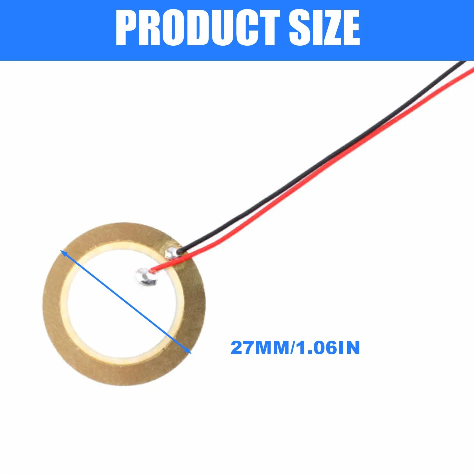 10pieces 27mm Piezoelectric Ceramic Piezo Buzzer Film Adatto Per Vari Elettronici Garantire Prestazioni Coerenti Disc Buzzer Piezo