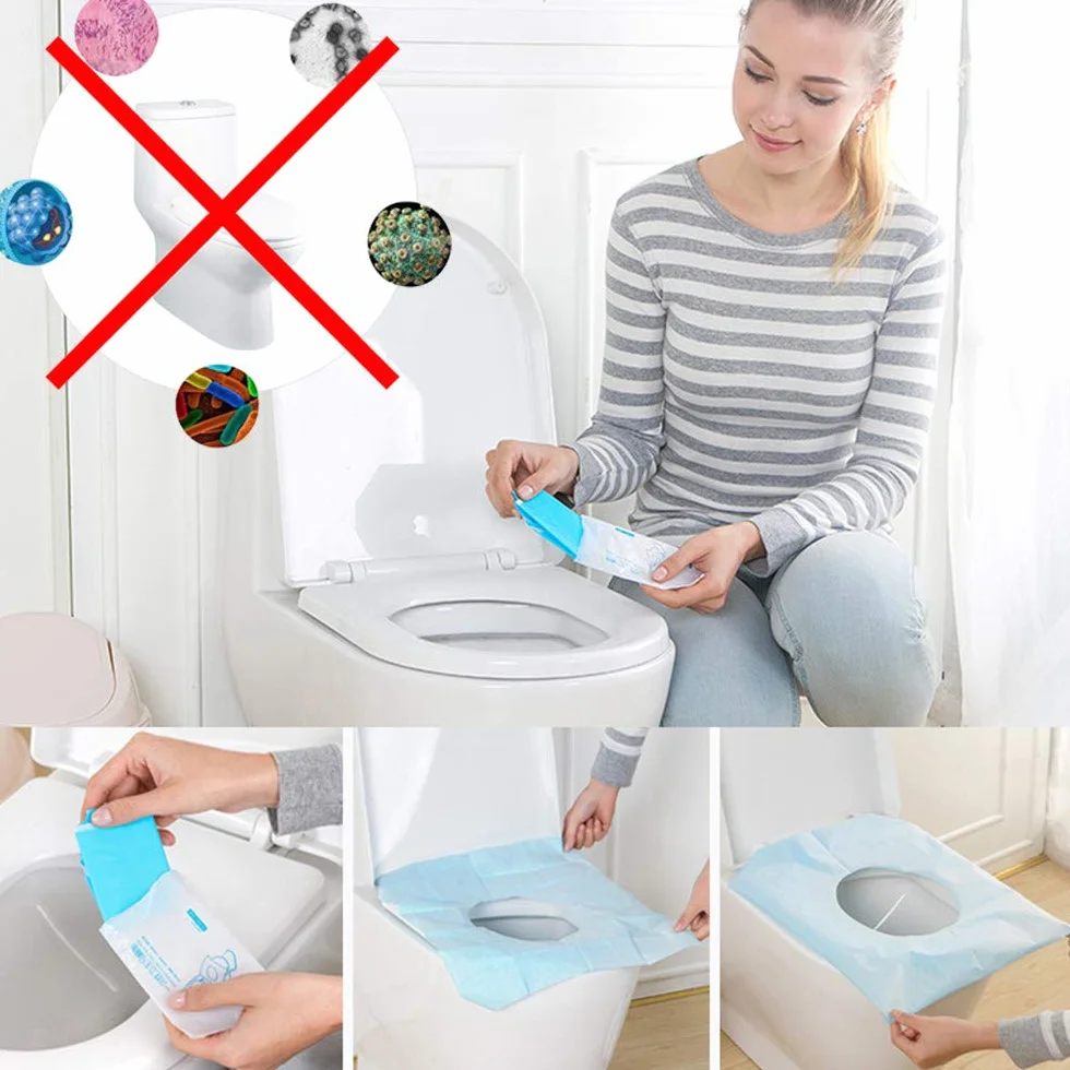 Coprisedili igienici usa e getta 40 Ps extra large impermeabili per viaggio