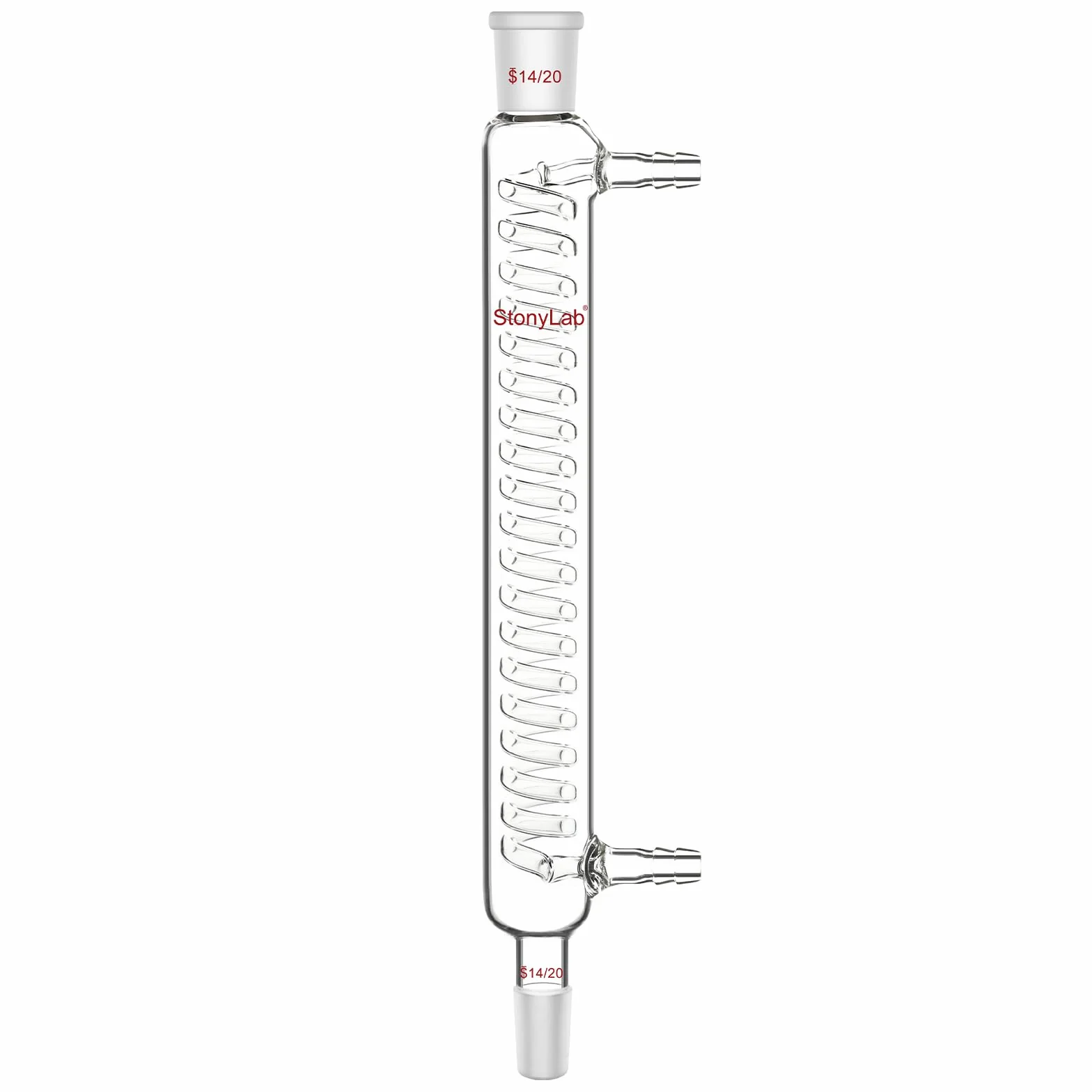 stonylab Condensatore Graham, Percorso di Raffreddamento Piccolo da 200 mm, Giunto 14/20, Vetreria da Laboratorio per Condensazione e Processo di Reflusso Microscale Precisi