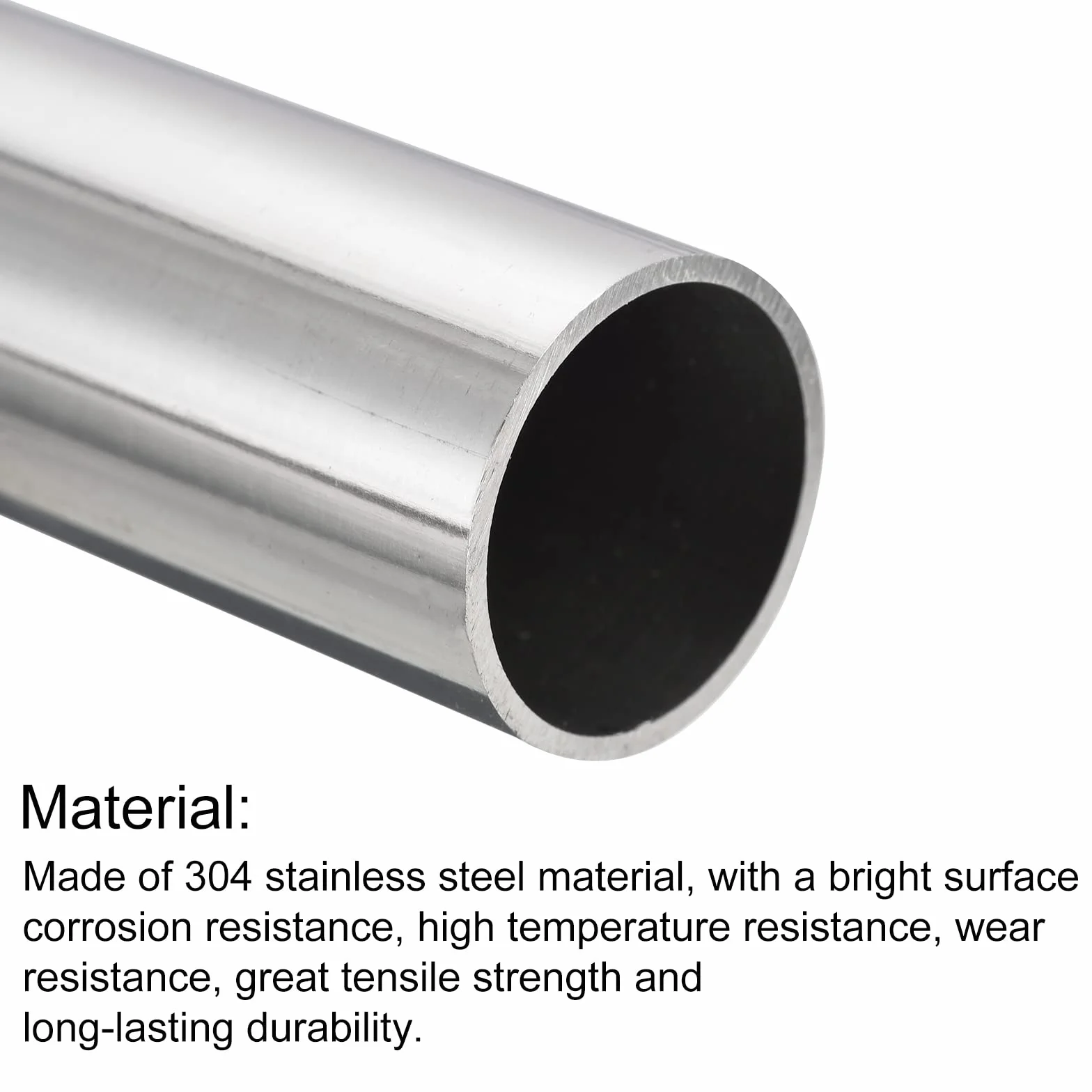 QUARKZMAN 30cm Lunghezza Acciaio Inox 304 Tubo, Tubi Dritti in Acciaio Inossidabile 304 OD 34mm x 1,5mm Parete Spessore Metallo Tubi Capillari Inox per Industria Macchine