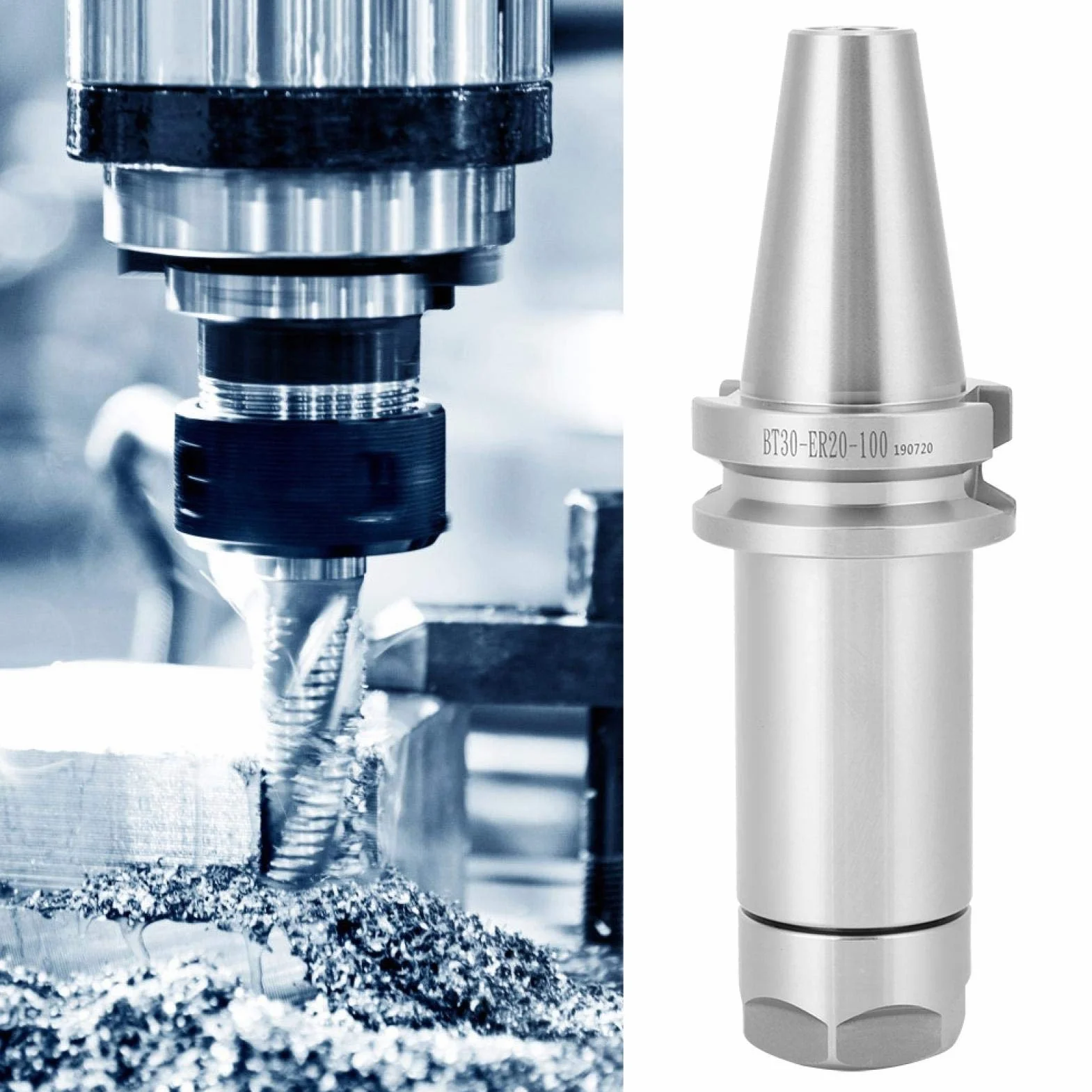 Alta precisione BT30 ‑ ER25‑70 Portautensili per mandrino portautensili 40cr in acciaio legato per accessori per fresatrici per tornio CNC
