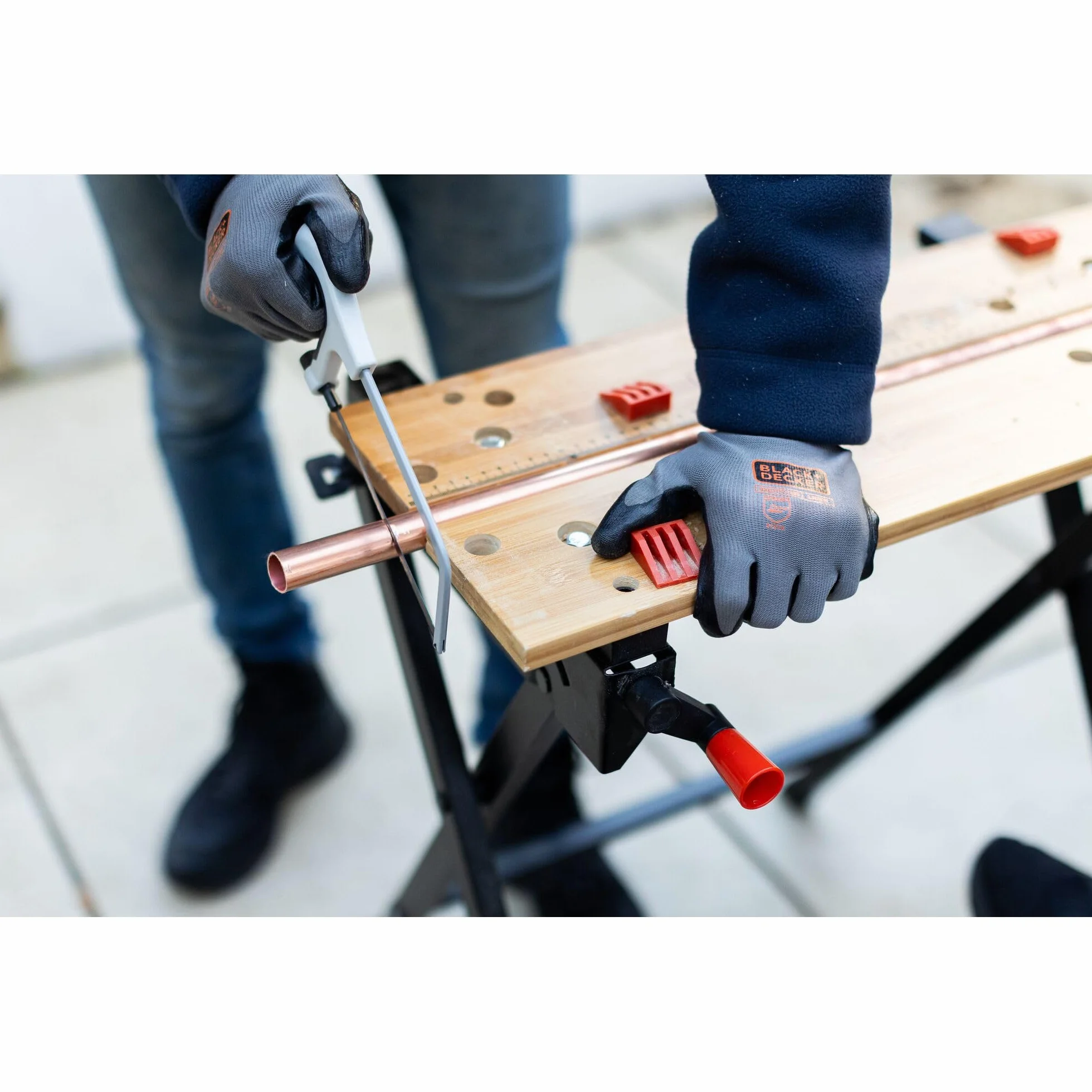 BLACK+DECKER, Banco da Lavoro Workmate, Black/Wood, 15.5 x 84 x 12.5 cm. WM301-XJ