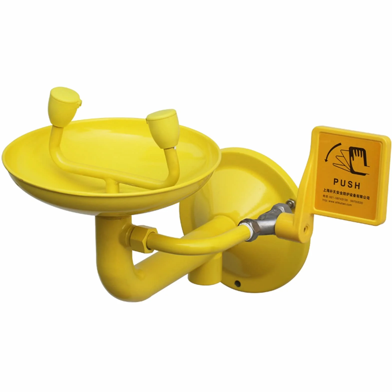 Lavaocchi A Parete Acciaio Inossidabile 304 Ciotola Emergenza Doppio Ugello 275x260mm