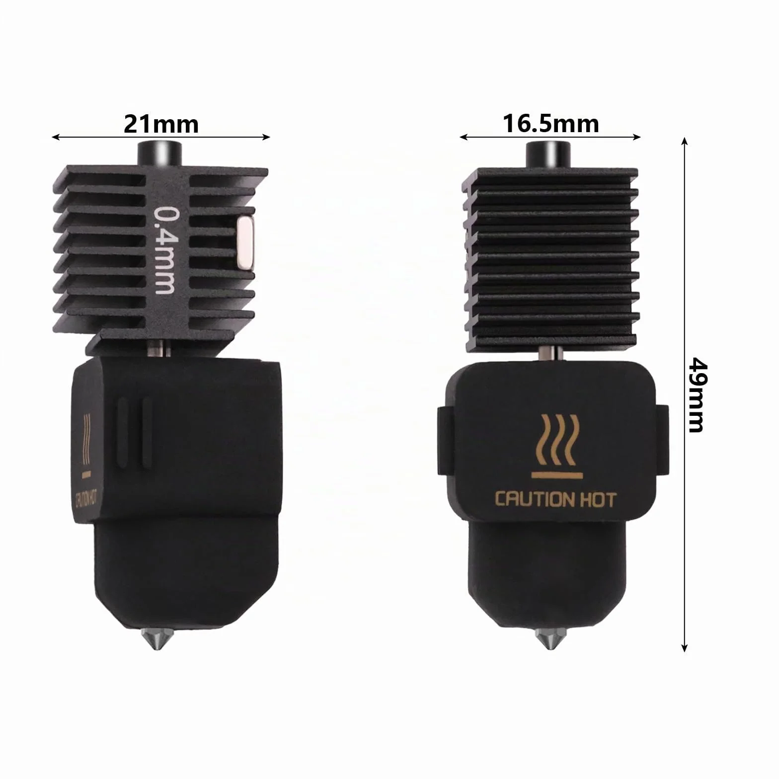 Kit di aggiornamento Hotend A1 Mini per stampante 3D, blocco calore con ugello acciaio 0,4 mm e calzino silicone per Bambù Lab A1/A1 Mini