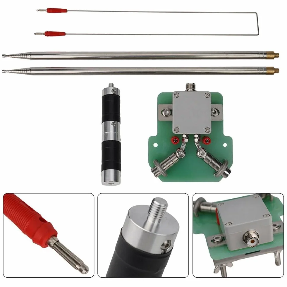 DP200 7-54MHz 200W Antenna portatile a banda larga, antenna HF a onde corte per POTA, 14-54MHz VHF/UHF con staffa in acciaio inossidabile e aste telescopiche