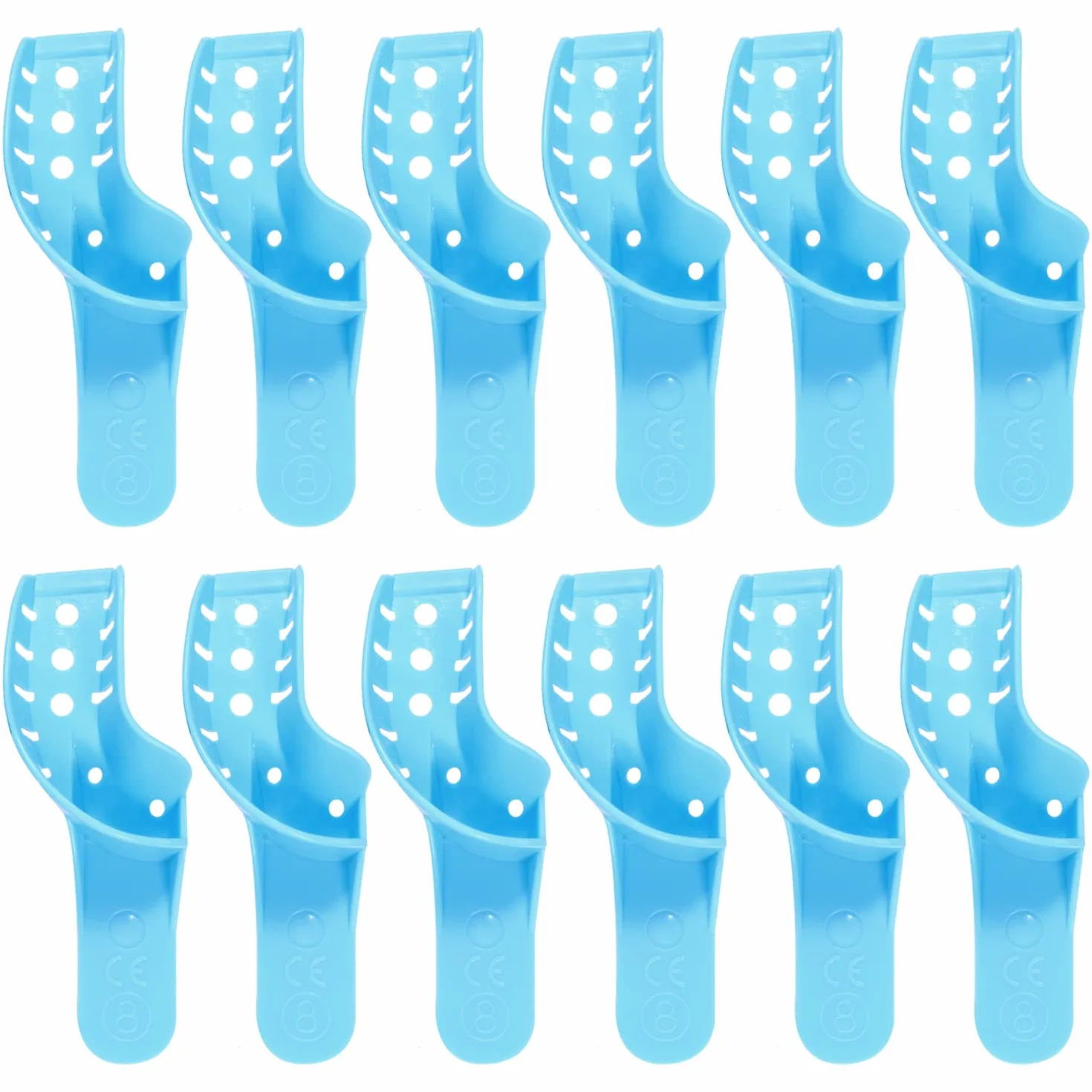 Vassoio per impronte dentali perforati autoclave 8 quadranti UL/LR sacchetto 12