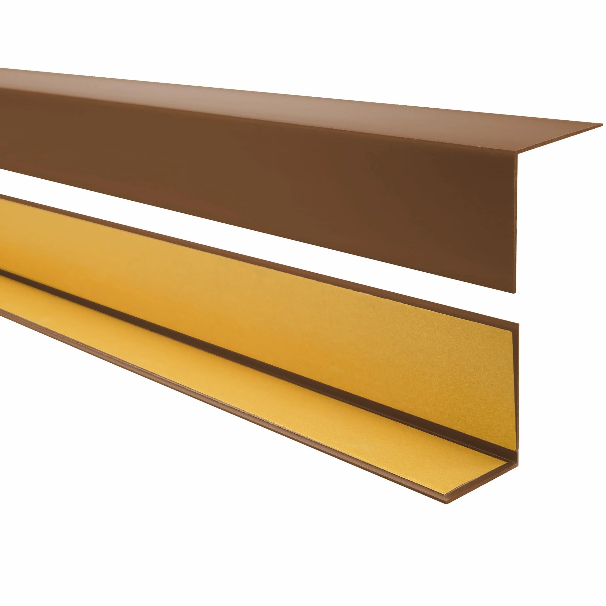 QUEST Profilo Angolare in PVC Rigido Autoadesivo 40x40mm 100cm Marrone