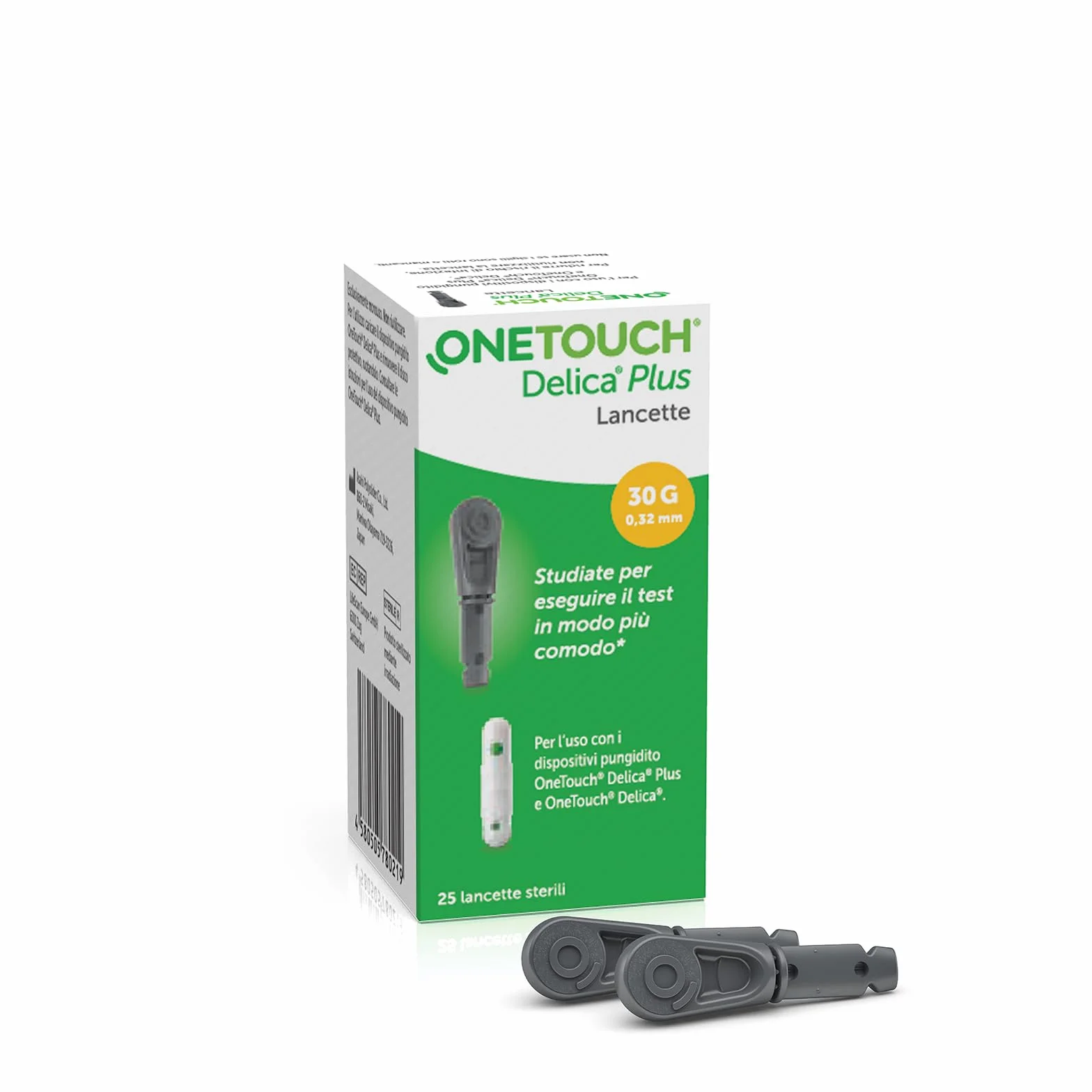 OneTouch® Delica® Plus lancette sterili per test glicemico per l’automonitoraggio della glicemia I 25 lancette sterili I Test glicemico a casa o in viaggio I 1 Confezione con 25 lancette sterili