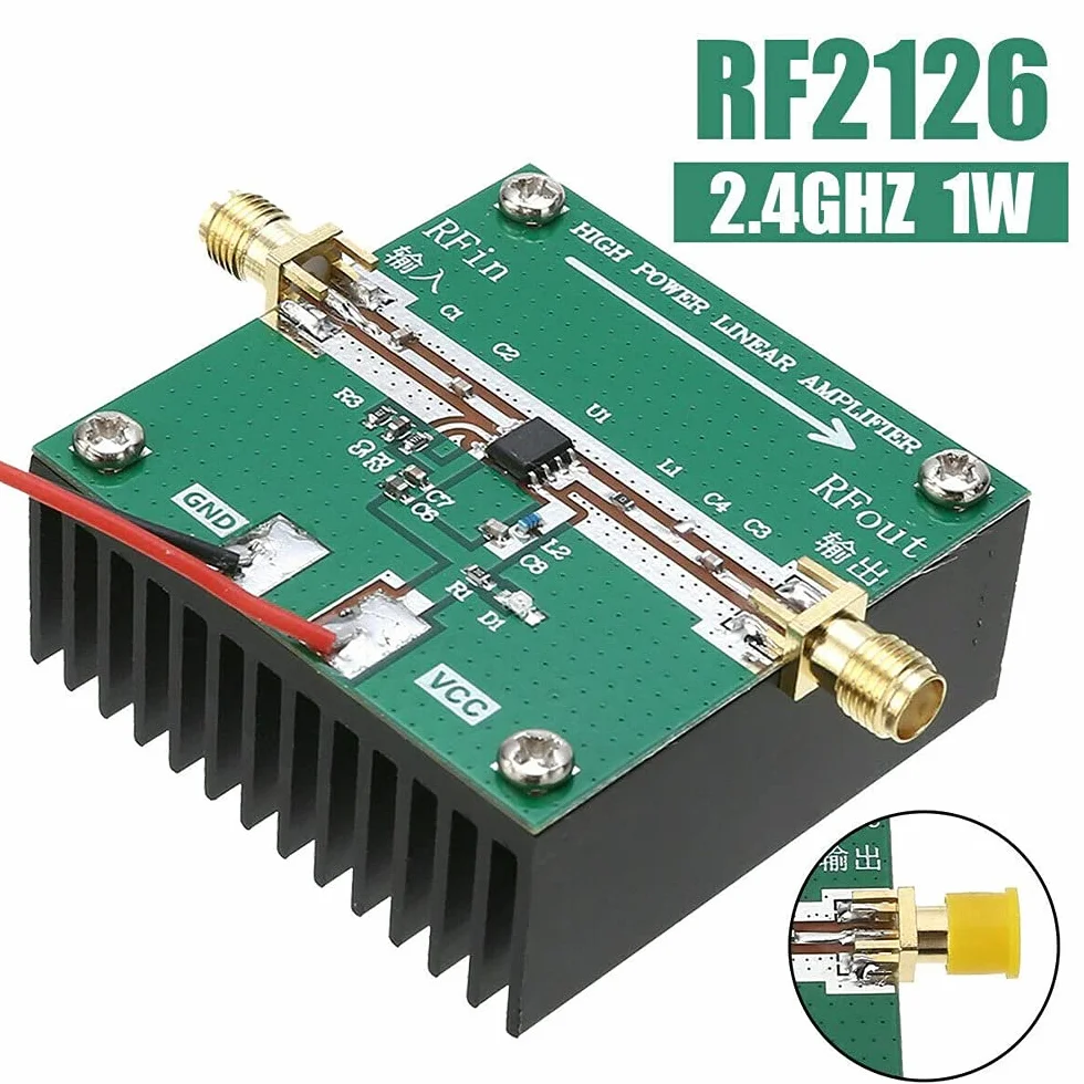 1pc RF2126 400MHZ-2700MHZ 2.4GHz 1W Amplificatore di potenza RF a banda larga