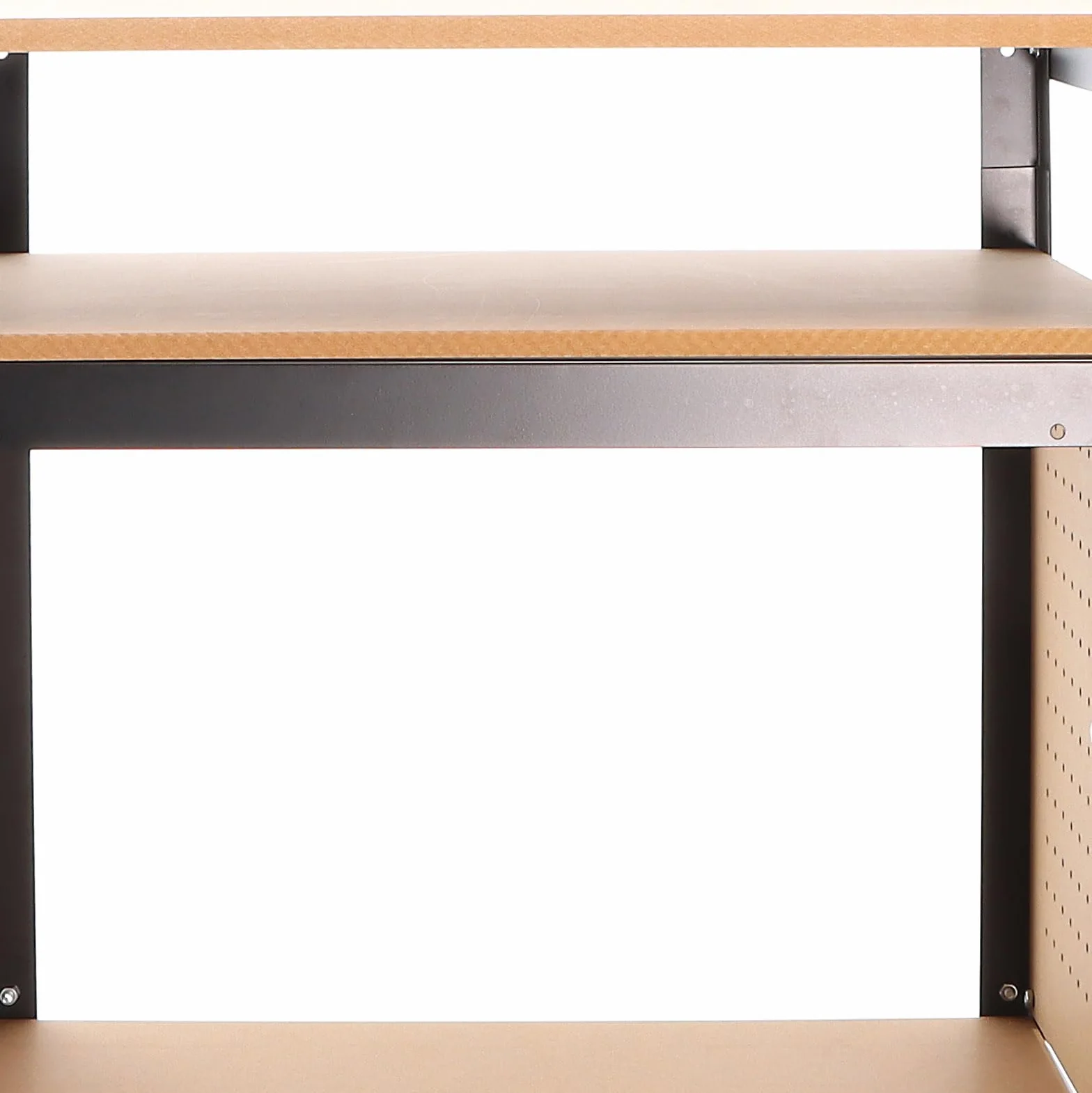 XPOtool Banco da lavoro portatile 68x50x66-82 cm Tavolo da lavoro con altezza regolabile e 2 ripiani