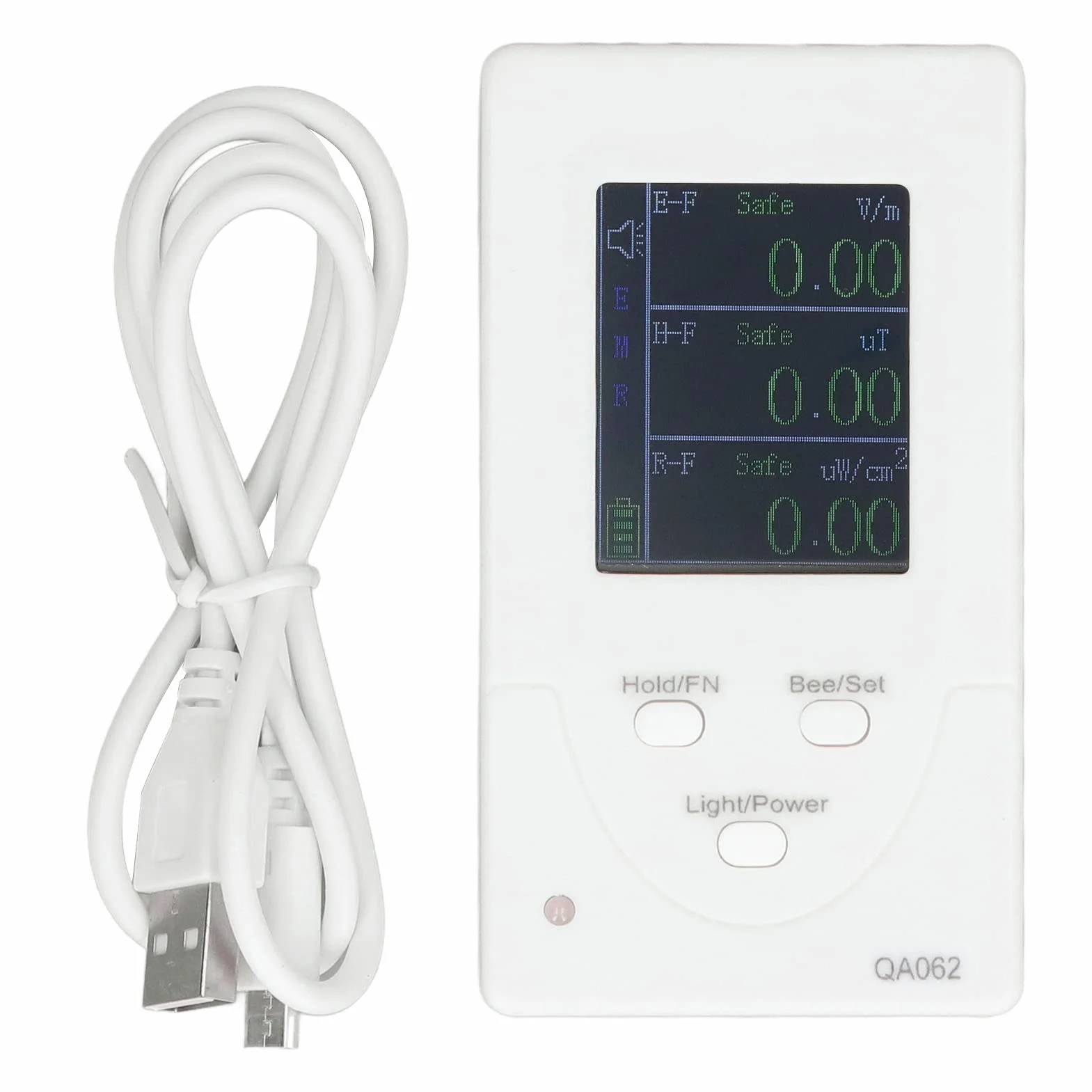 Fafeicy Rilevatore EMF 3 in 1, Misuratore Radiazioni Elettromagnetiche Ricaricabile USB, Display TFT 1,8 Pollici