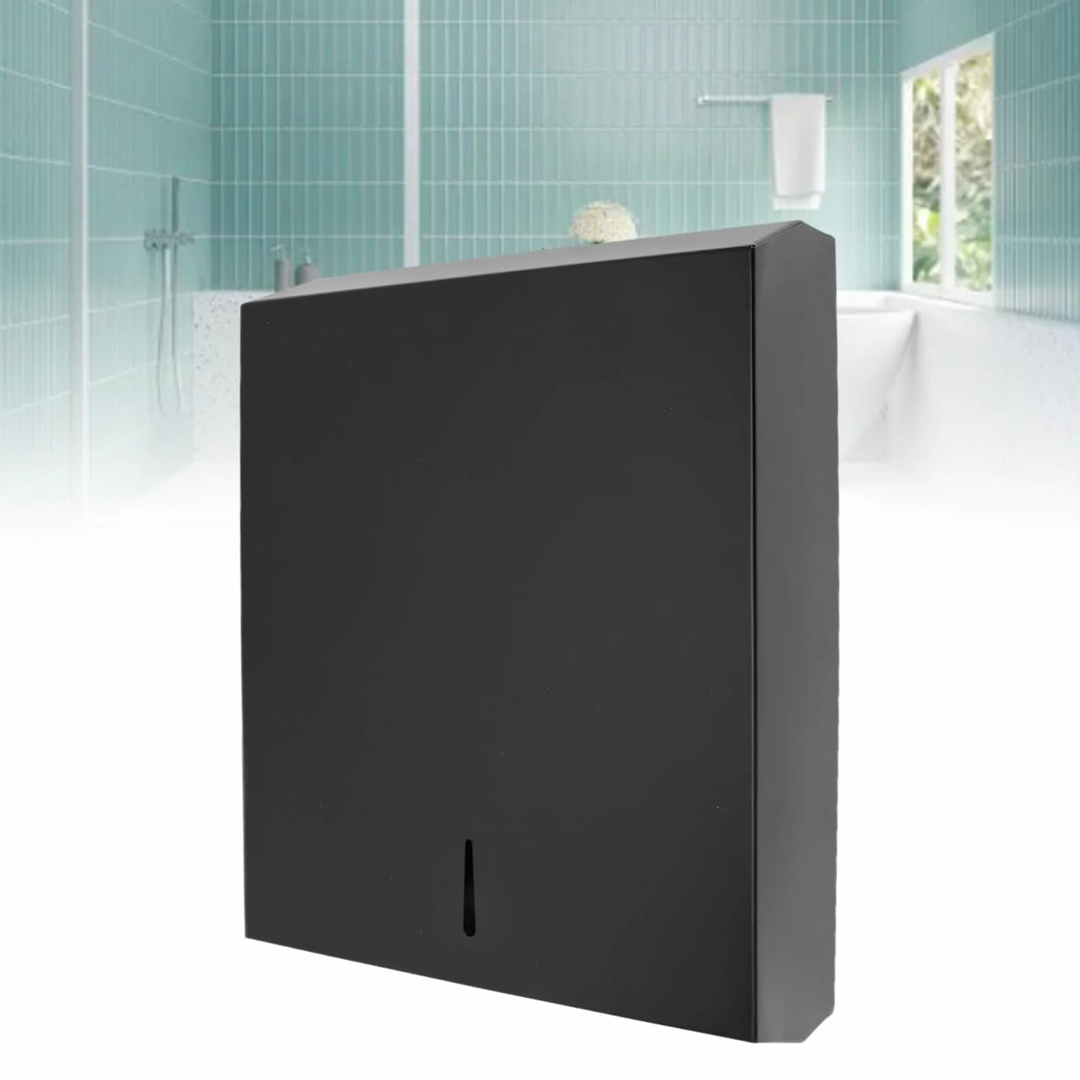 Dispenser di Asciugamani di Carta Senza Perforazione Elegante Contenitore per Fazzoletti Multifunzionale Montato a Parete Durevole in Acciaio Inossidabile per Cucina (#3)