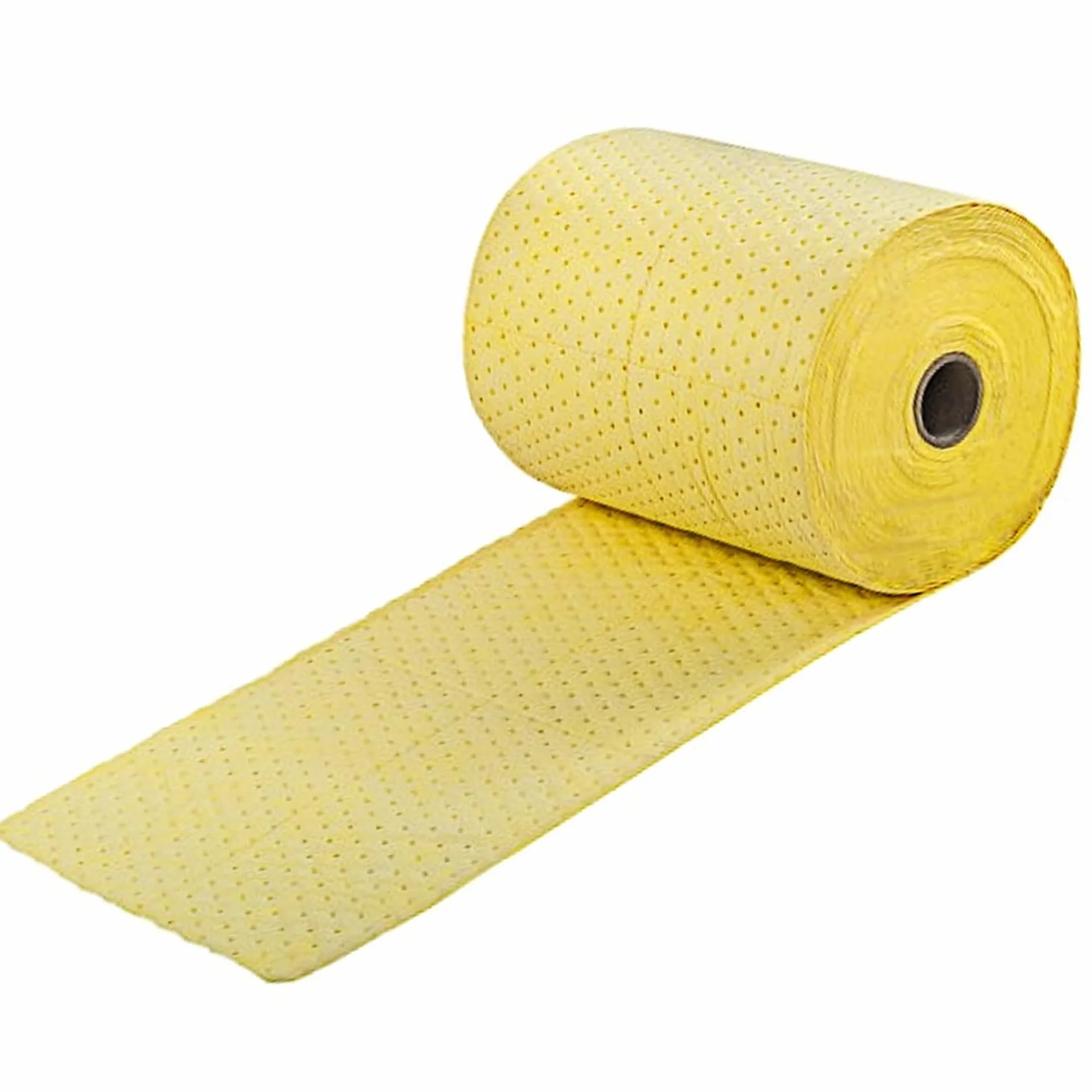 BL Panno assorbente industriale. Elevata resistenza, pulizia e prevenzione delle fuoriuscite chimiche in laboratori e officine. Rotolo da 40 metri. Assorbimento di acqua, oli, idrocarburi e sostanze