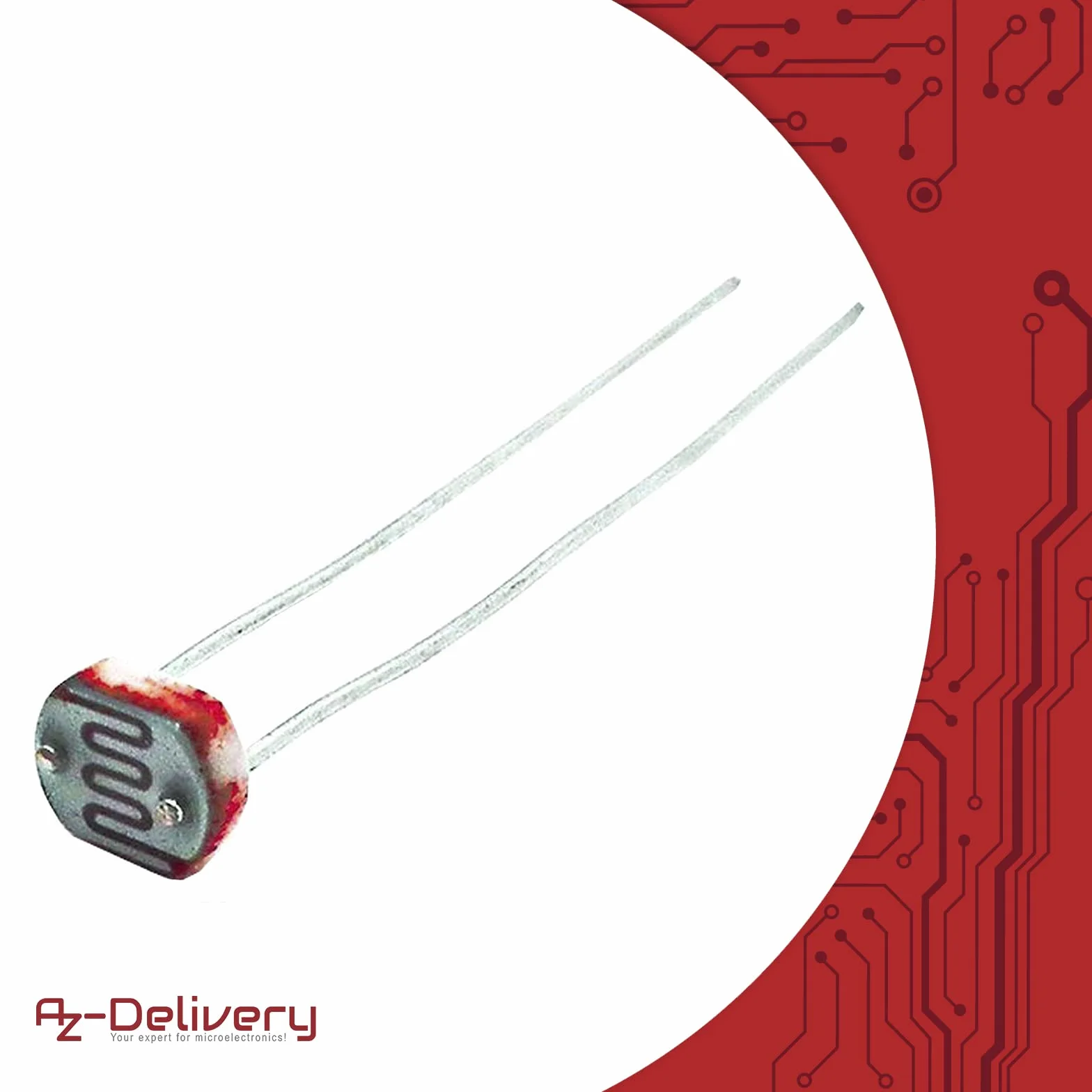 AZDelivery 10 pezzi diodi fotoresistenti 150V 5mm LDR5528 GL5528 5528 per Arduino
