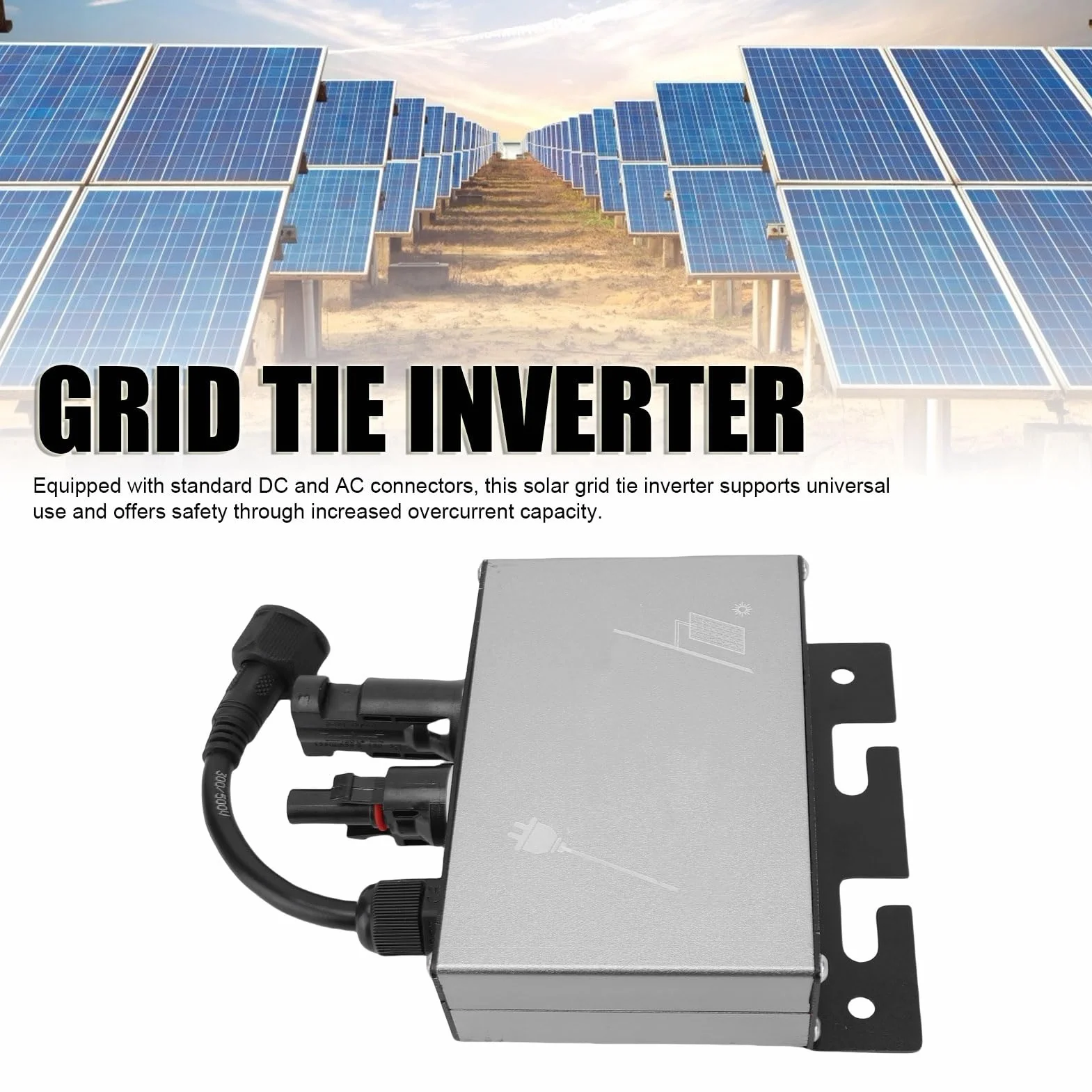Micro Inverter MPPT Microinverter, Impermeabile IP45 in Lega di Alluminio per Uso Residenziale e Commerciale