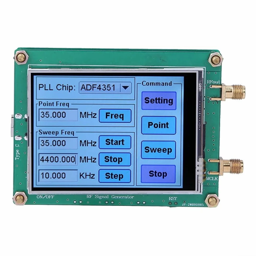 Generatore di segnale RF ADF4351 ADF4350 sweep frequenza controllo PC con cavo dati touch screen