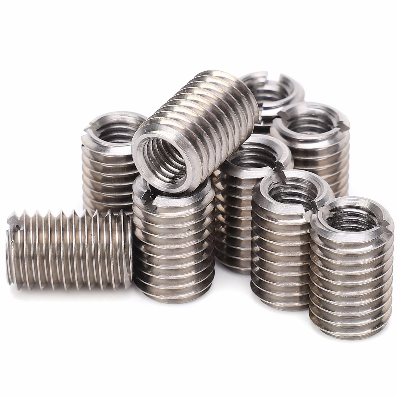 Inserti Filettati Femmina M8 x 1.25mm Maschio M12 x 1.75mm Riduttore Dado Kit 10 Pezzi