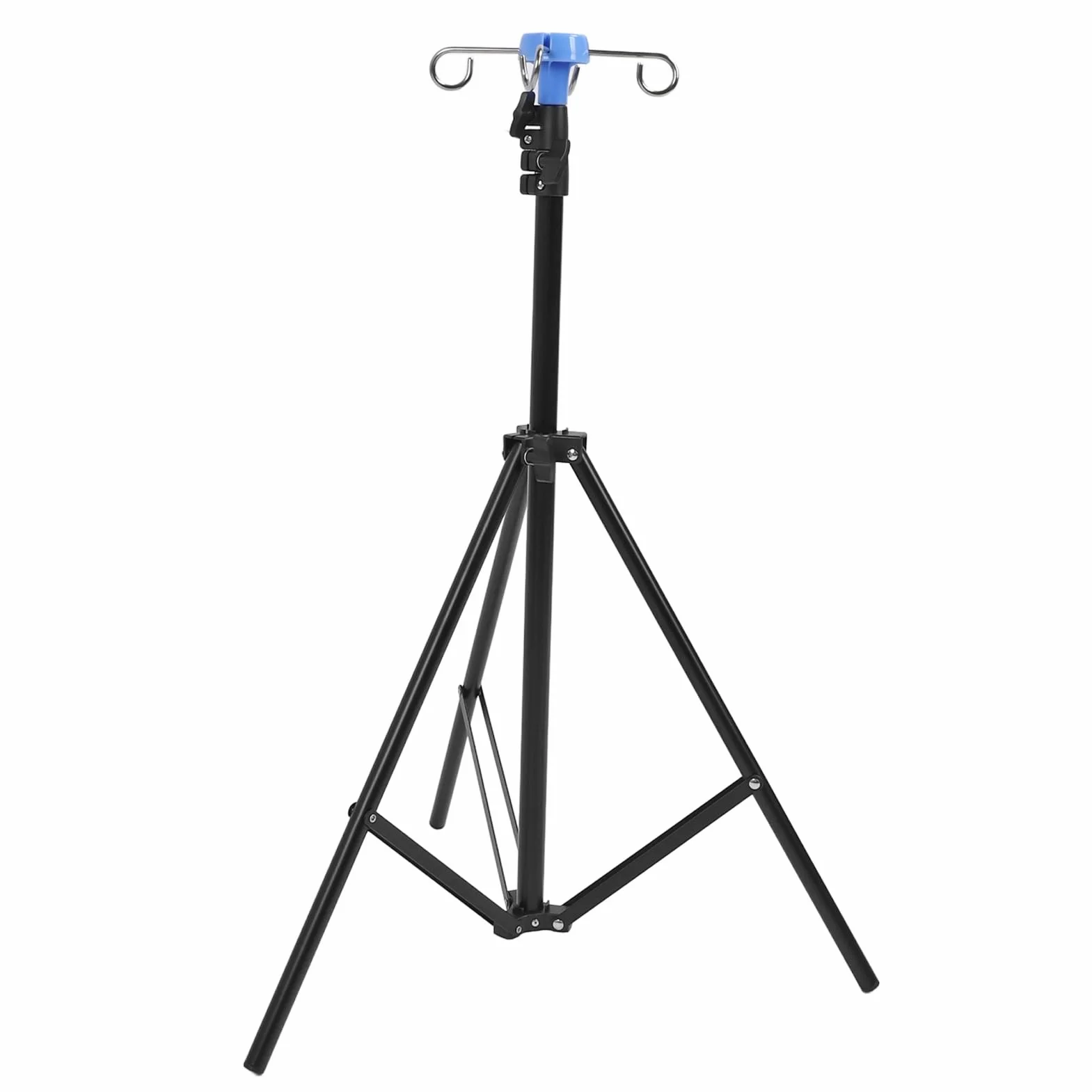 Haofy Supporto per Asta Portaflebo Portatile con Altezza Regolabile, Base per Treppiede Pieghevole, Ganci 4, Materiale Leggero e Robusto, per Borsa per Flebo o per Dialisi, Ampia
