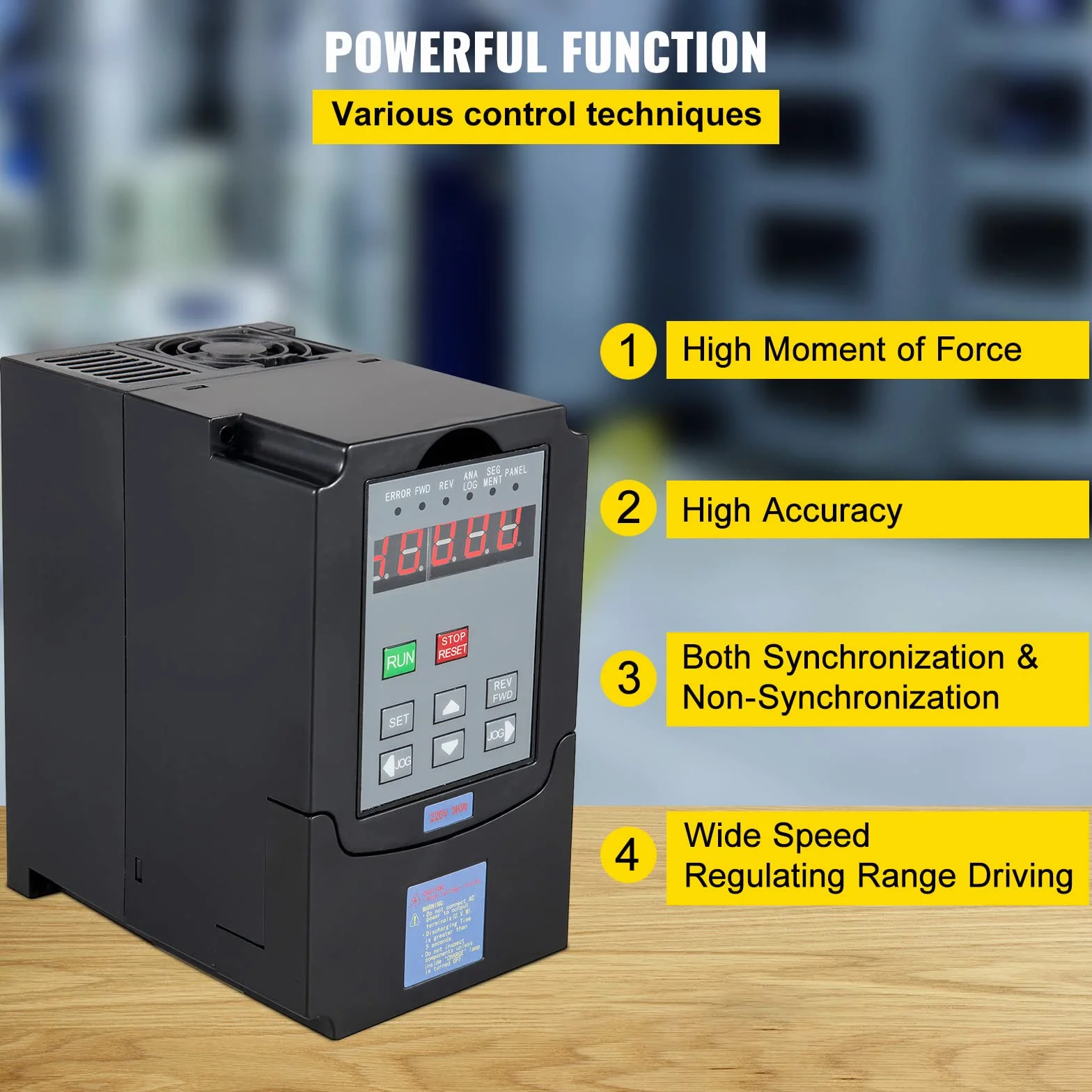 VEVOR Inverter Motore 220V 3KW 4HP Trasformatore Professionale VFD Velocità Controllato Variatore Di Frequenza