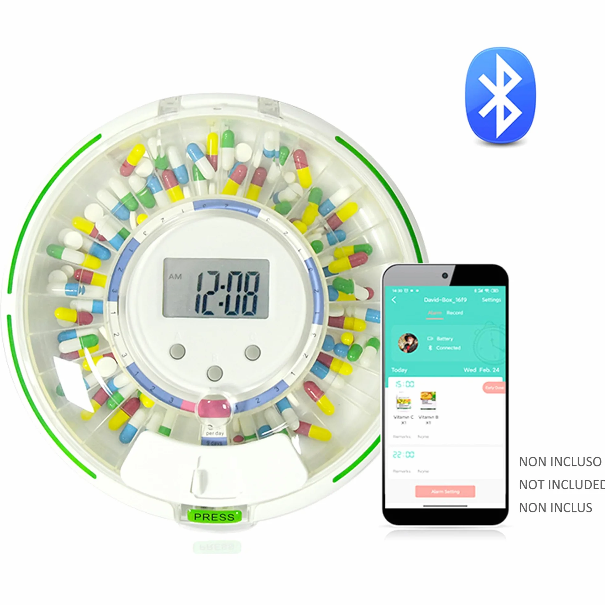 GIMA Portapillole wireless con bluetooth 25871
