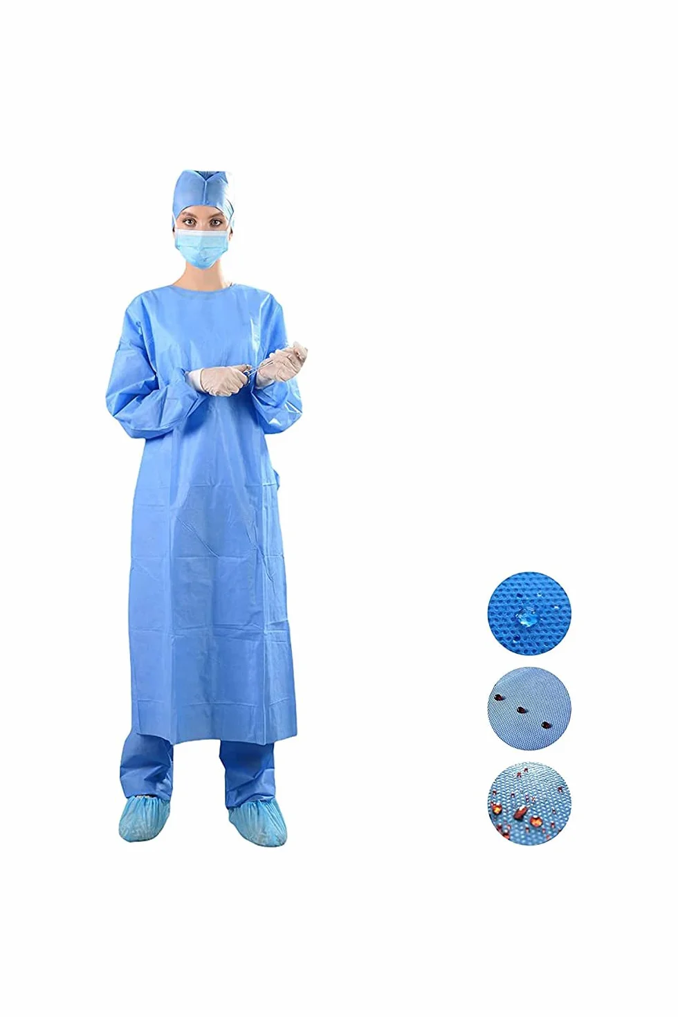 Camice Monouso Standard Sterile Chirurgico Traspirante Confortevole Confezione da 30 Pezzi XL