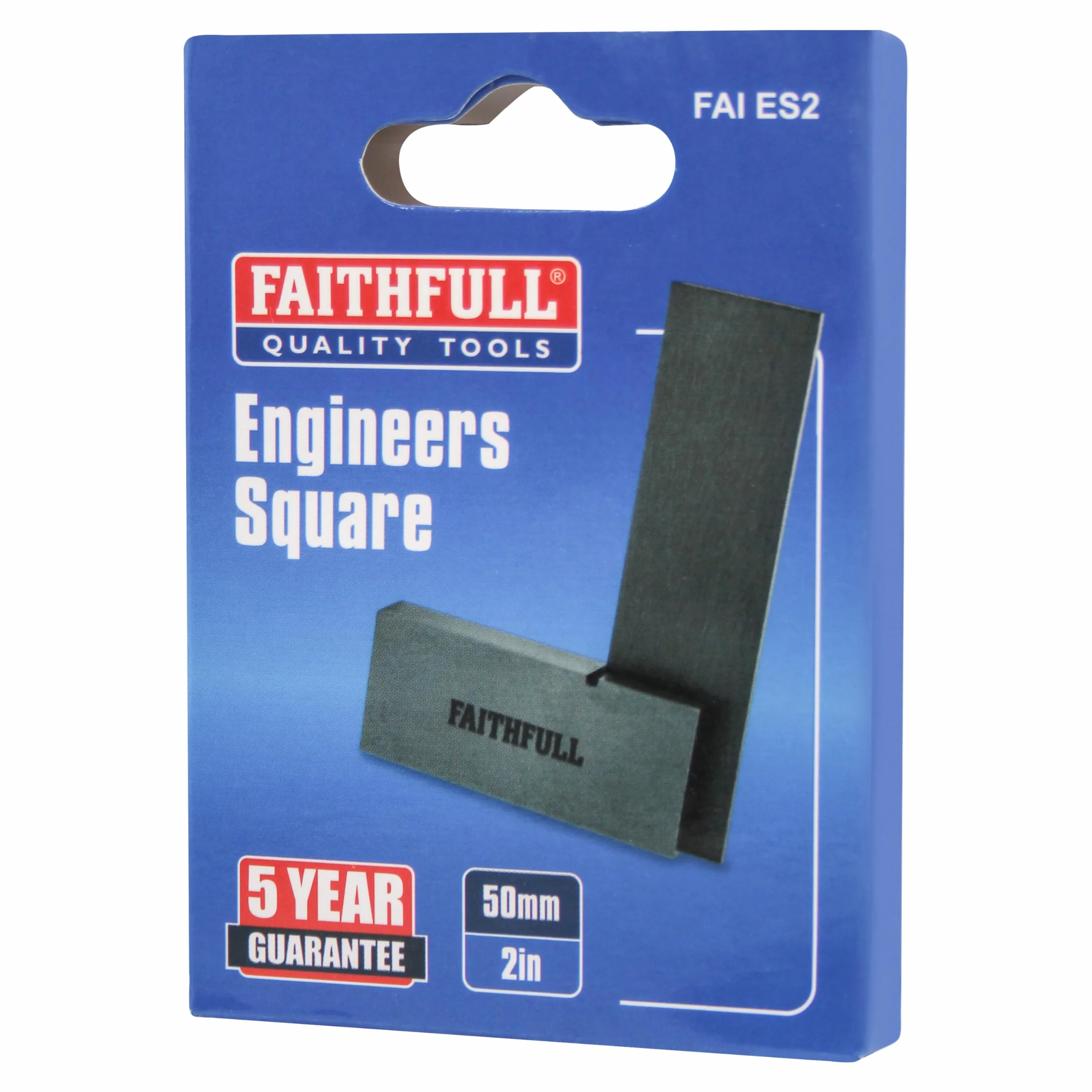 Squadra da falegname Faithfull 50 mm (2 pollici) Lama in acciaio temprato rettificata di precisione per marcatura misurazione tracciamento metalli legno