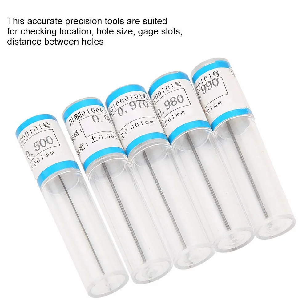 Calibro pin set 0,5-0,99 mm 0,001 mm tolleranza acciaio cuscinetto strumento di precisione per stampi circuiti stampati