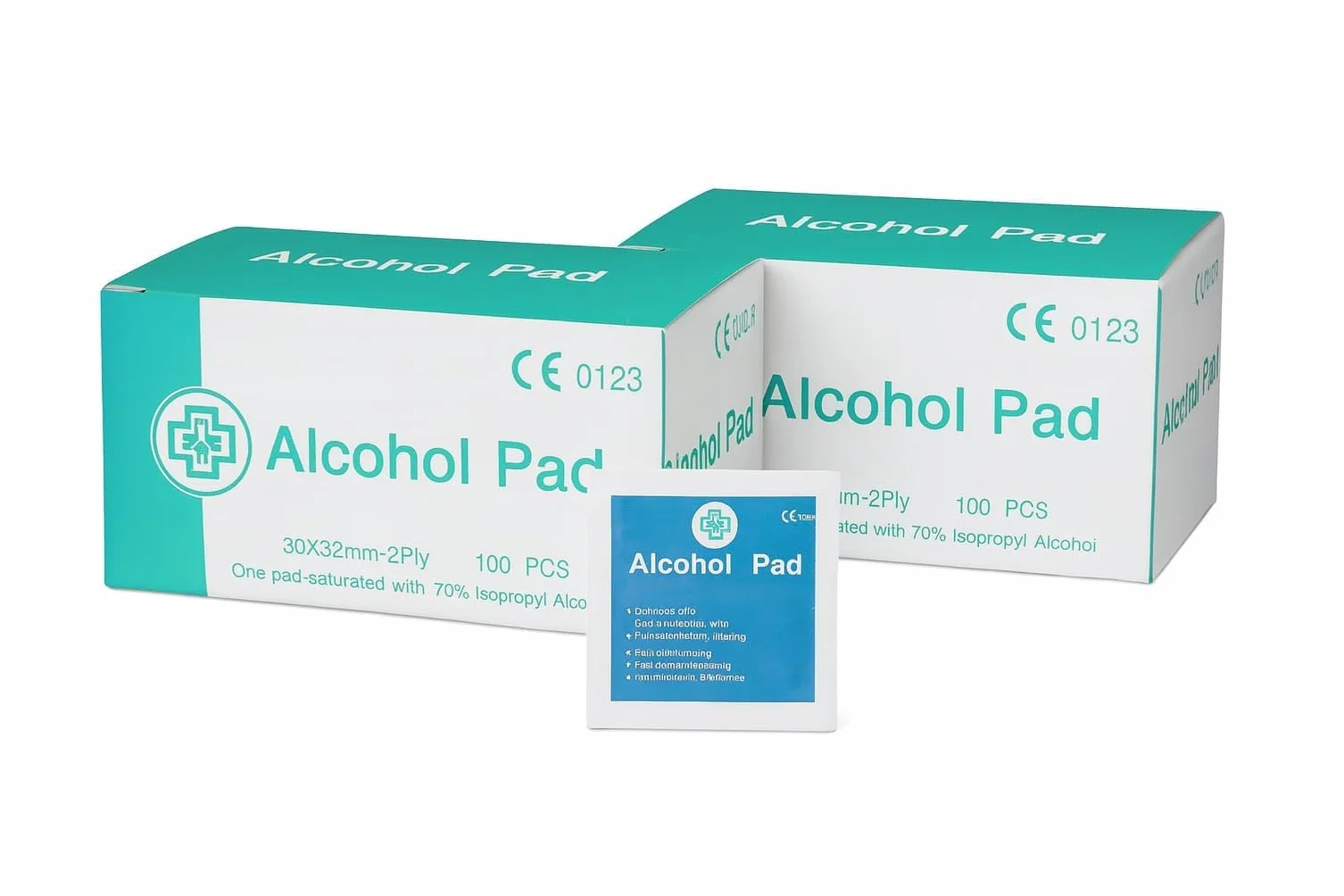 Salviette disinfettanti a base di alcool isopropilico 70% dimensioni 60x30 mm confezionati singolarmente Alchol Pad