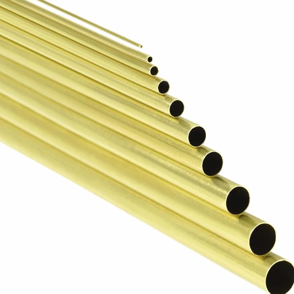 Tubo in Ottone H62 Meccanico 500 mm Spessore 0,5 mm Diametro 14-25 mm
