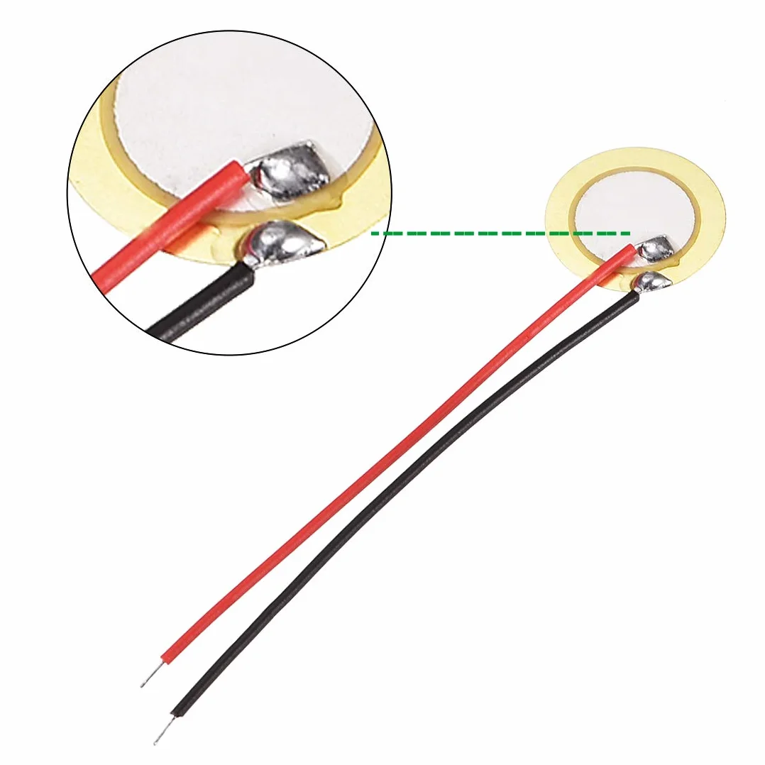 Sourcingmap, 5 dischi piezoelettrici da 15 mm, per trasduttori acustici, per chitarra CBG