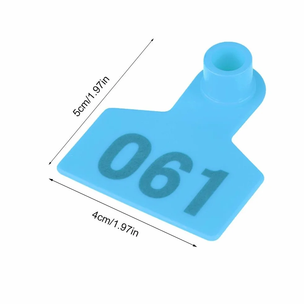 100 pz/Set Marchi Auricolari 1-100 Numero plastica Marchio Auricolare Bestiame bovino Mucca Marchio Auricolare Marchio Animale per capre suini maiali Mucche bovini Vitello