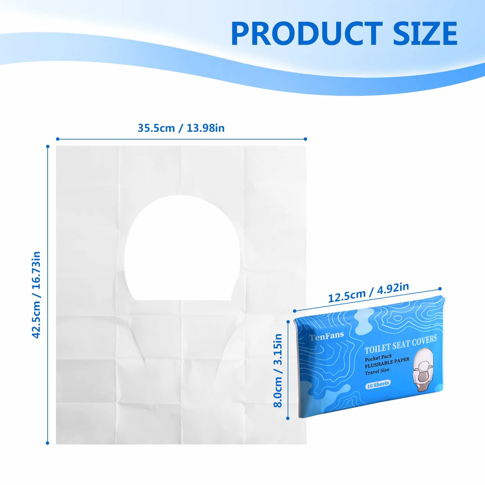 Tenfans 120 pezzi carta monouso XL solubile acqua lavabile compatibile vanyo-mtd-001