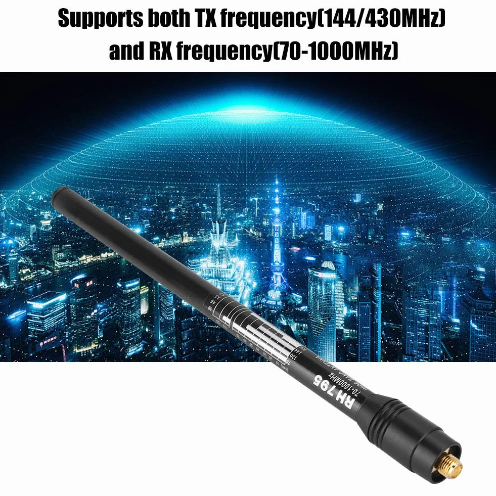 RH795 Antenna telescopica 70-1000MHz 10W SMA-J HT scanner