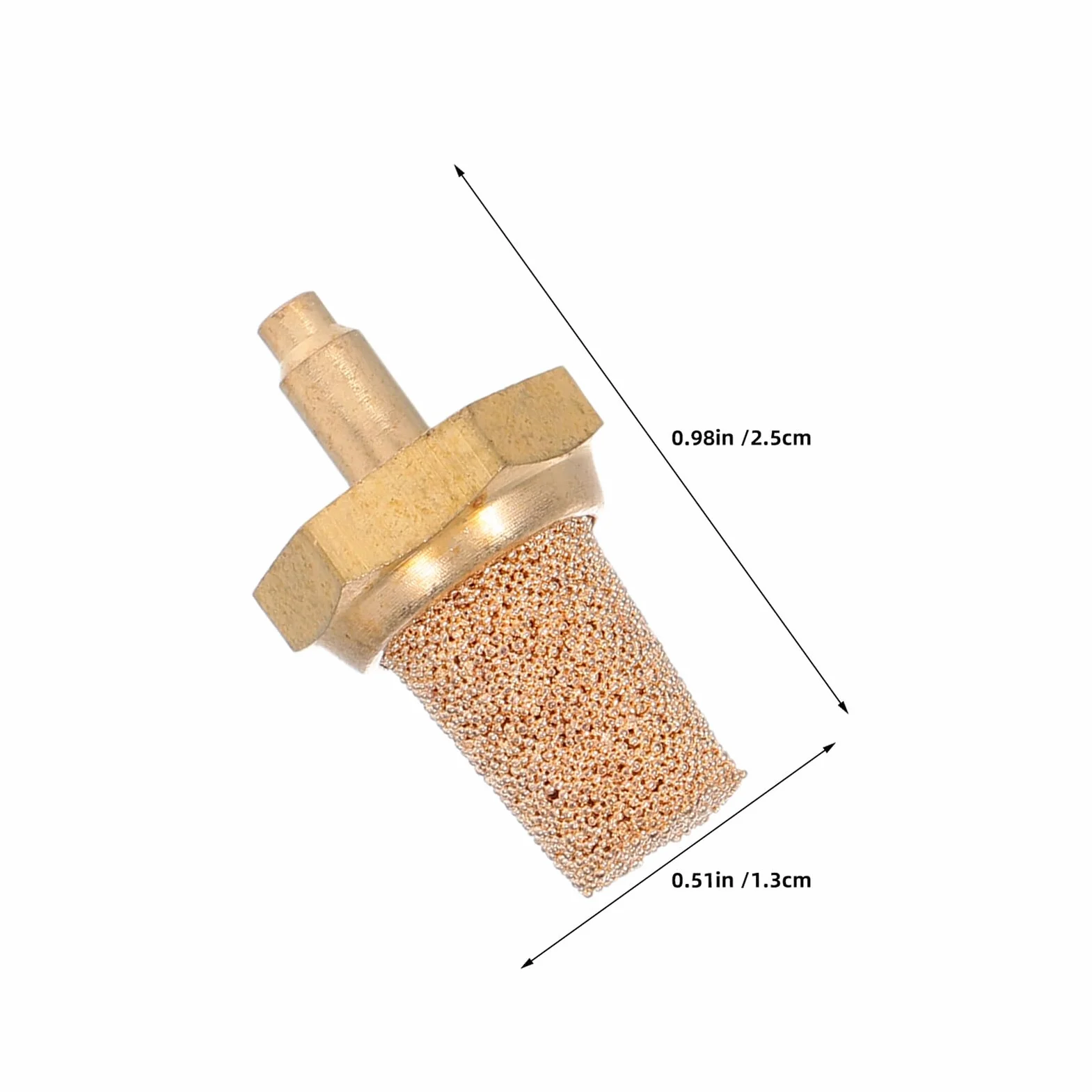 Ciieeo Filtro Silenziatore in Rame M5 per Macchina del Fumo, 6 Pezzi, Accessori Compressore Aria