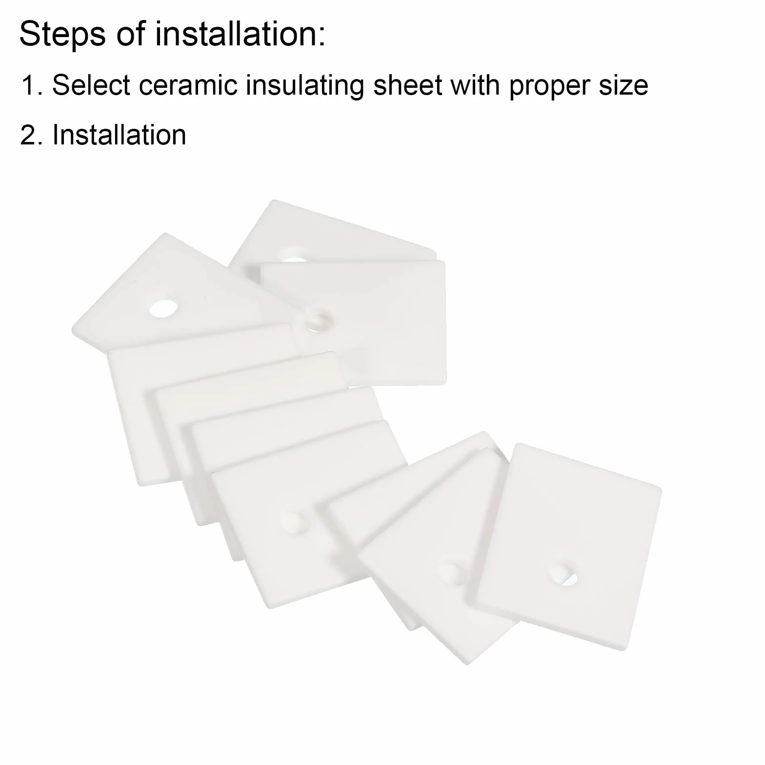 PATIKIL Allumina Ceramica Lastra Raffreddamento Imbottitura Isolante 10pz 3.5mm Foro Alta Durezza per MOS Transistor 25x20x2mm
