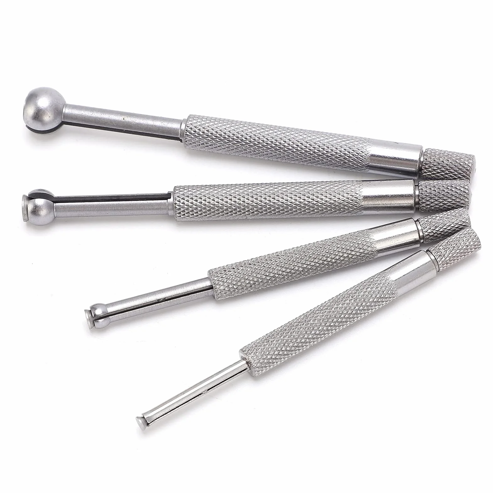 Calibro per Fori 4PCS Calibro Telescopico Calibro a Sfera Completo Set di Alesametri 3‑13 Mm per Misurazione di Scanalature di Fessure per Piccoli Fori