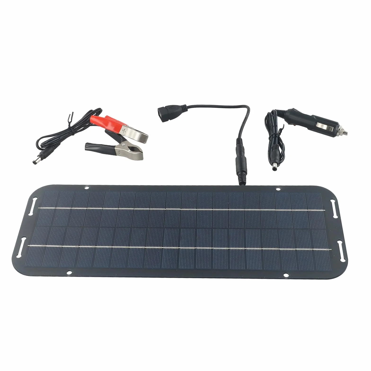 Kit Pannello Solare RichVibe 60W 12V Caricabatterie a Goccia per Batteria con Celle Monocristalline e Accessori di Montaggio per Roulotte, Auto, Furgone, Barca, Sistema di Ricarica Portatile per