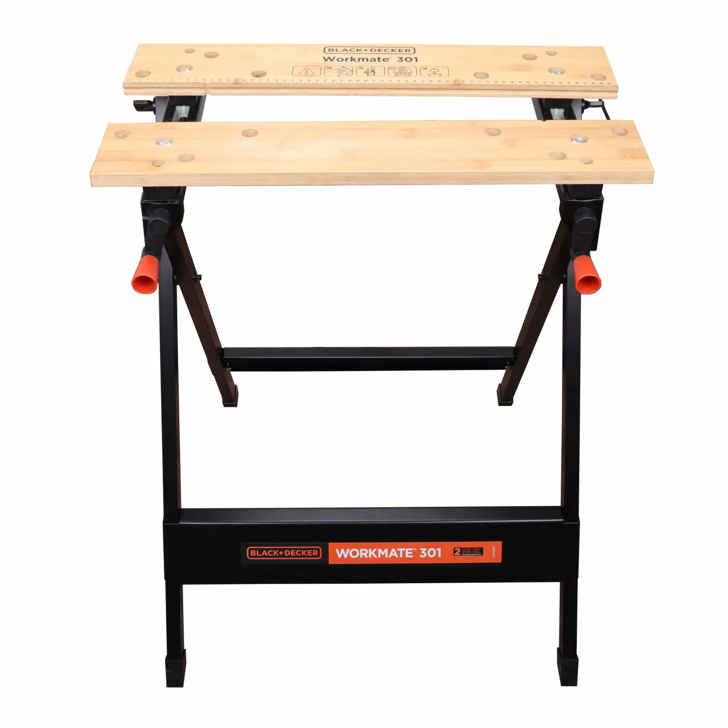 BLACK+DECKER, Banco da Lavoro Workmate, Black/Wood, 15.5 x 84 x 12.5 cm. WM301-XJ
