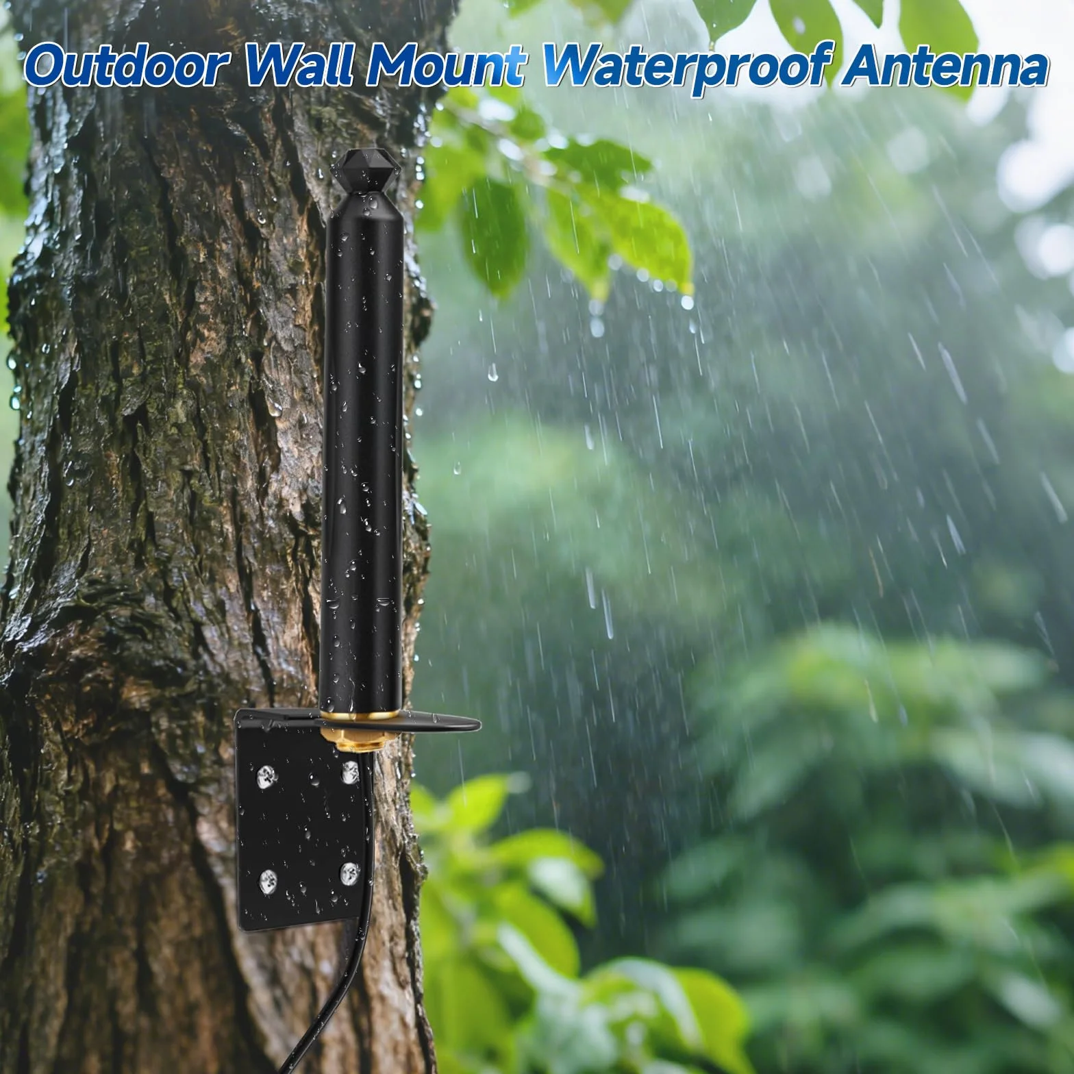 Superbat Antenna Esterna 4G LTE Maschio SMA 10dBi Antenna Omnidirezionale Impermeabile 50Ohm 698-2700MHz con Cavo 3m per Telecamere di Sorveglianza Cellulari Spypoint Link Micro Spartan Tactacam