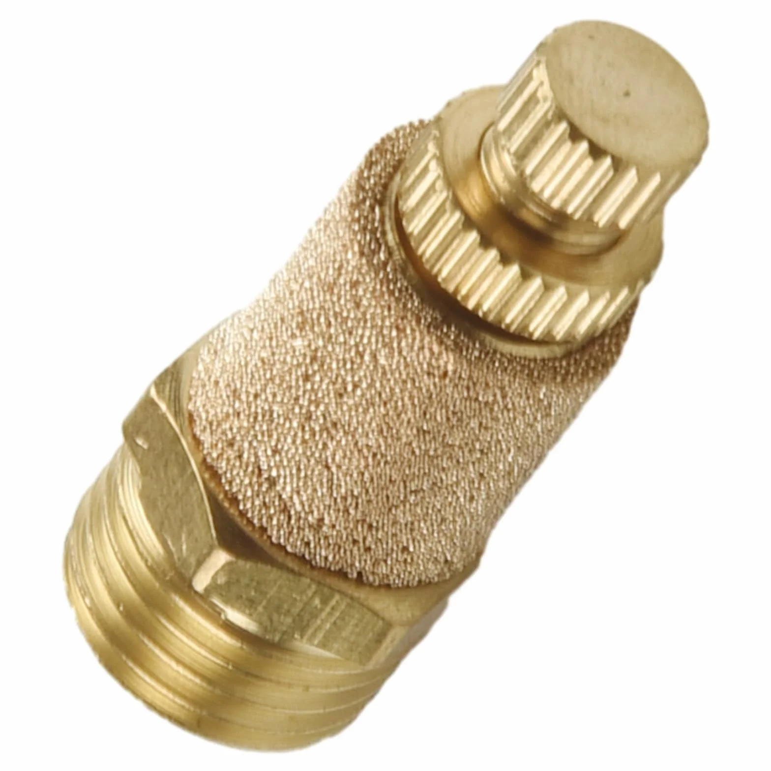 Silenziatore pneumatico regolabile in ottone 1,5 MPa 120 °C 1/4