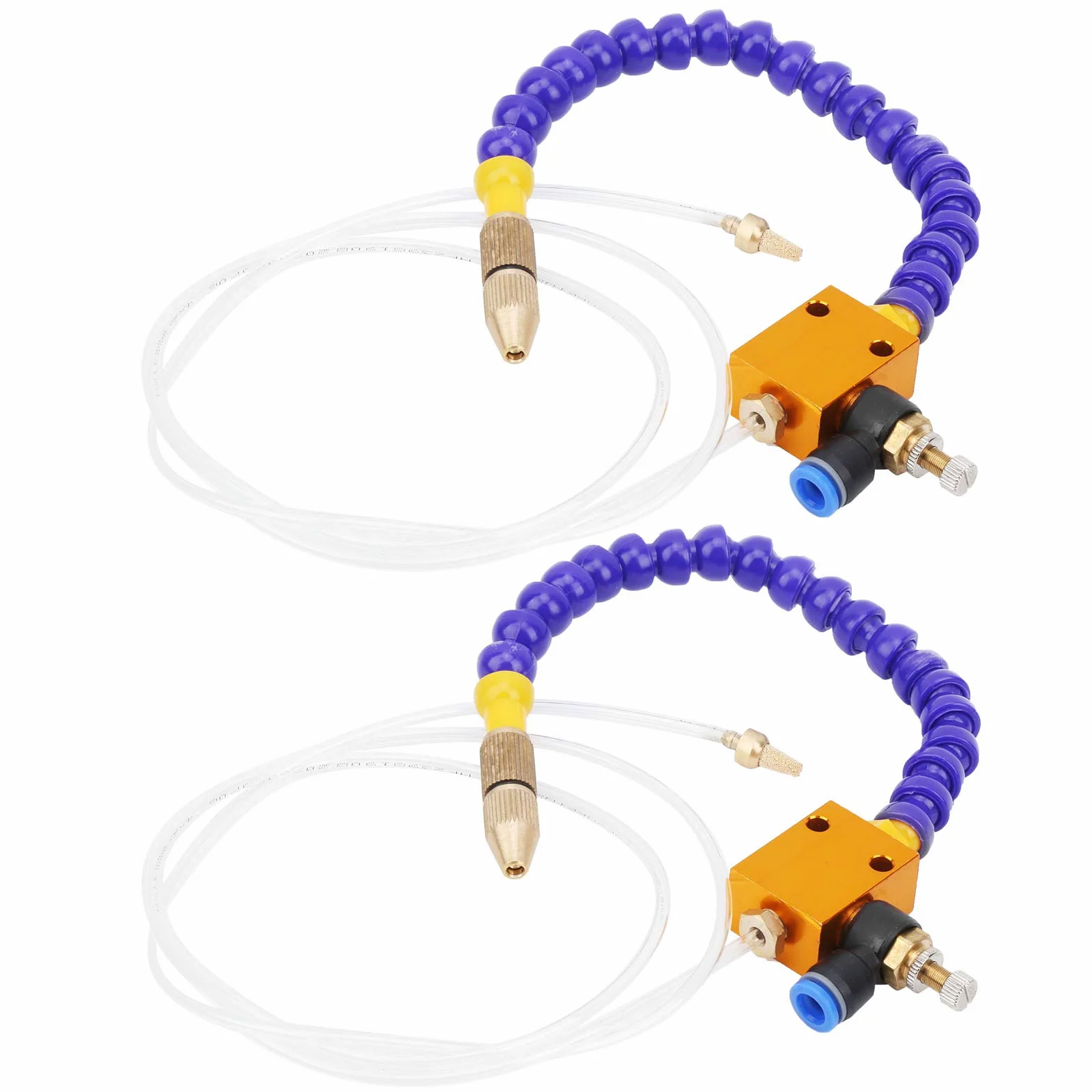 Liquido di Raffreddamento Nebbia 2 Pezzi per Lubrificazione a Spruzzo Trapano Tornio CNC con Tubo Aria 8 mm