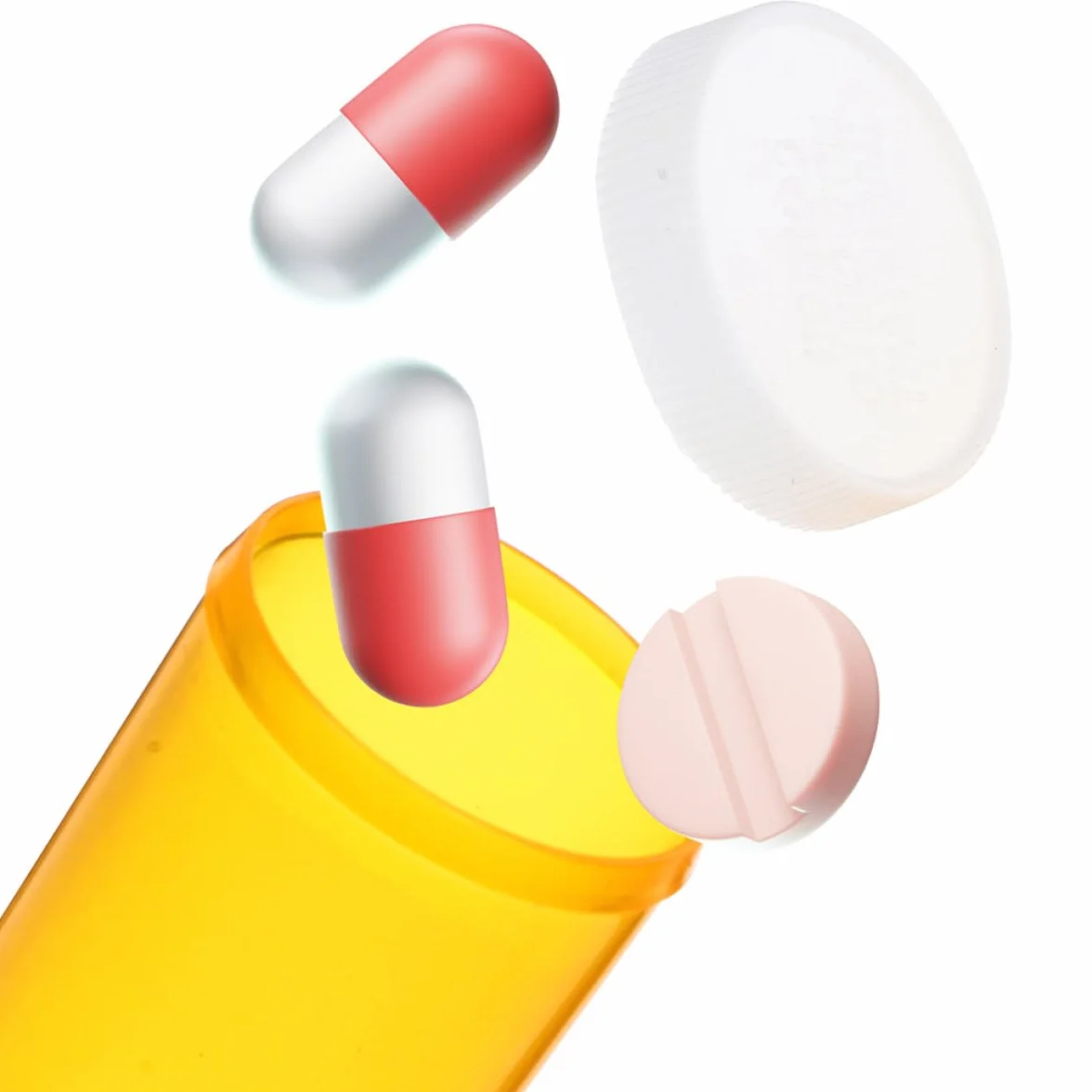 Porta Pastiglie Arancione in Plastica Pp Organizzatore Compatto Portatile per Farmaci e Pillole 10 Pezzi