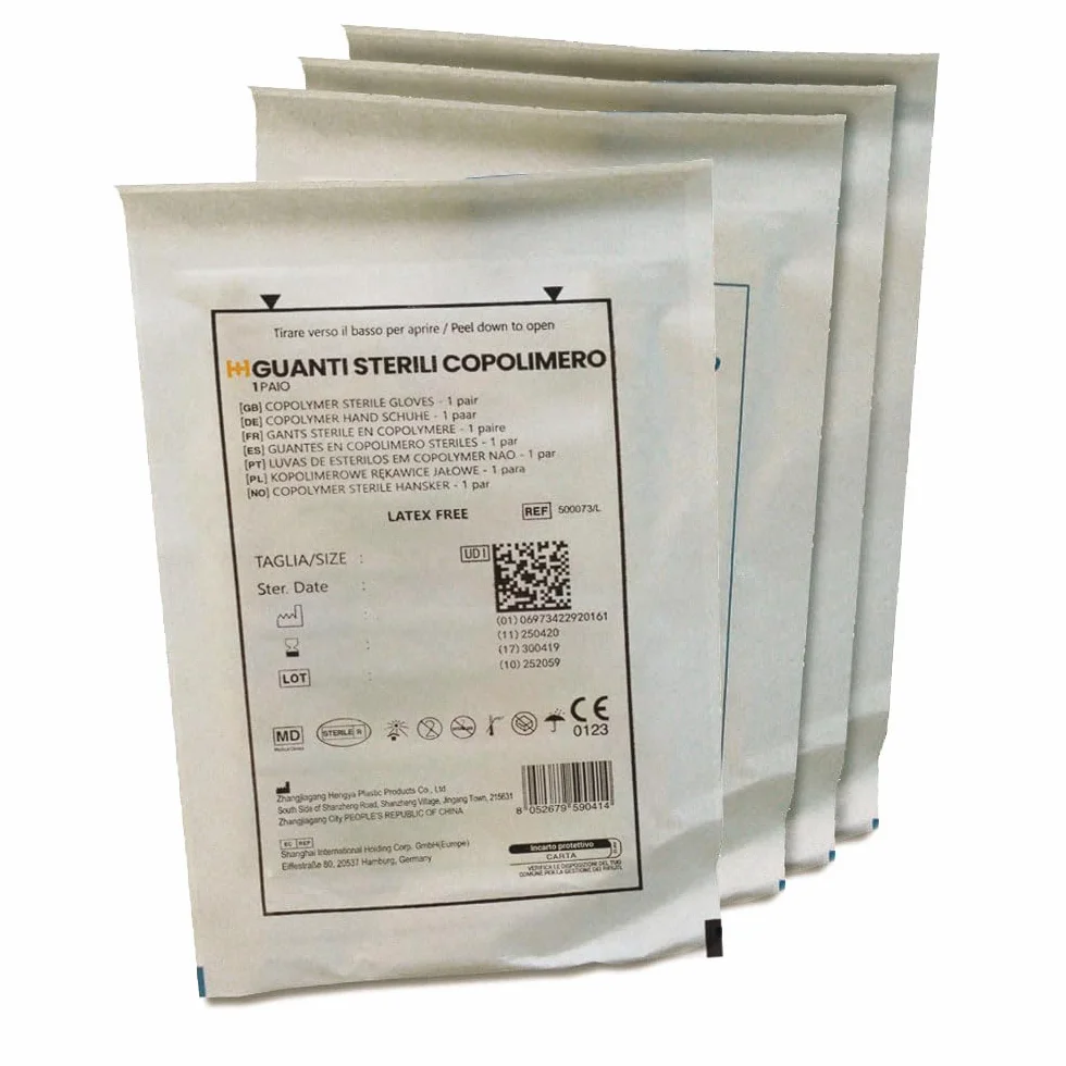 Pharma[+] 50 Buste da 2 guanti sterili in copolimero medium latex free