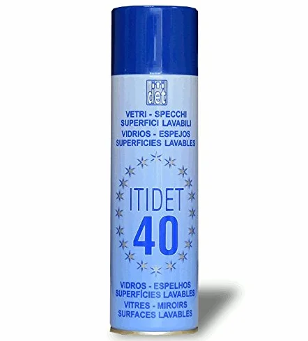 ITIDET Set 6 PZ 40 Spray Blu Vetri e Superfici Professionale 500ml
