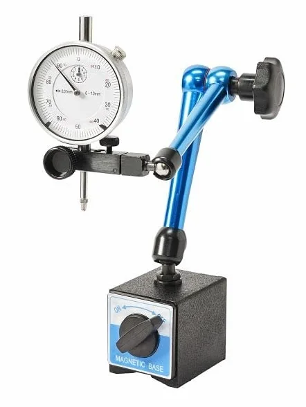 MINI BASE MAGNETICA CON COMPARATORE CENTESIMALE 0-10 PER TORNIO PICCOLA